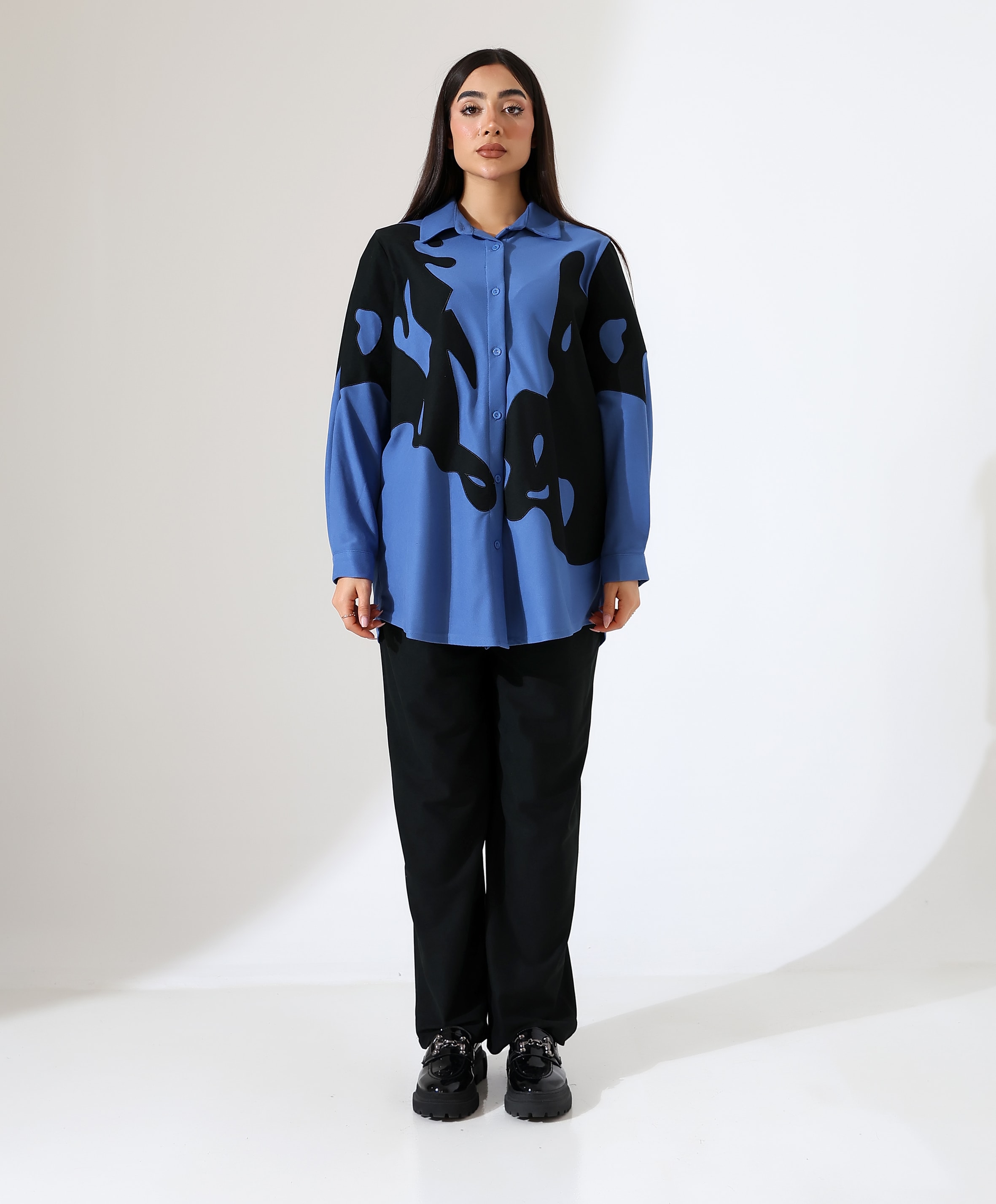 Nakış Detay İki Parça Gömlek Takım