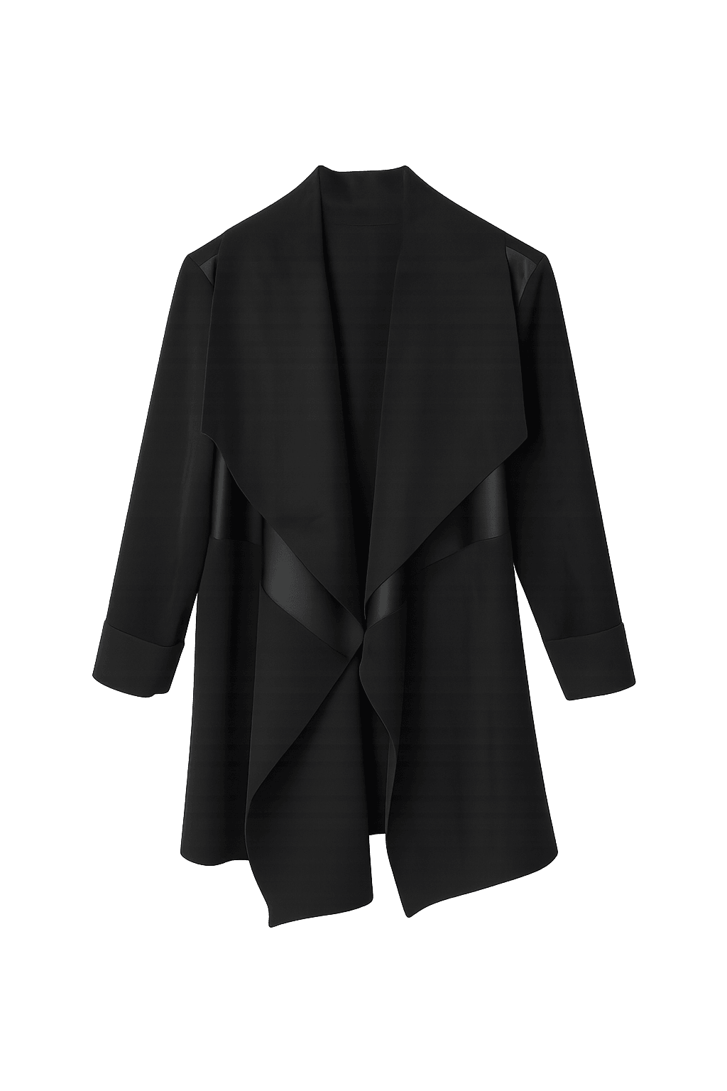 Şal Yaka Deri Ceket - SİYAH