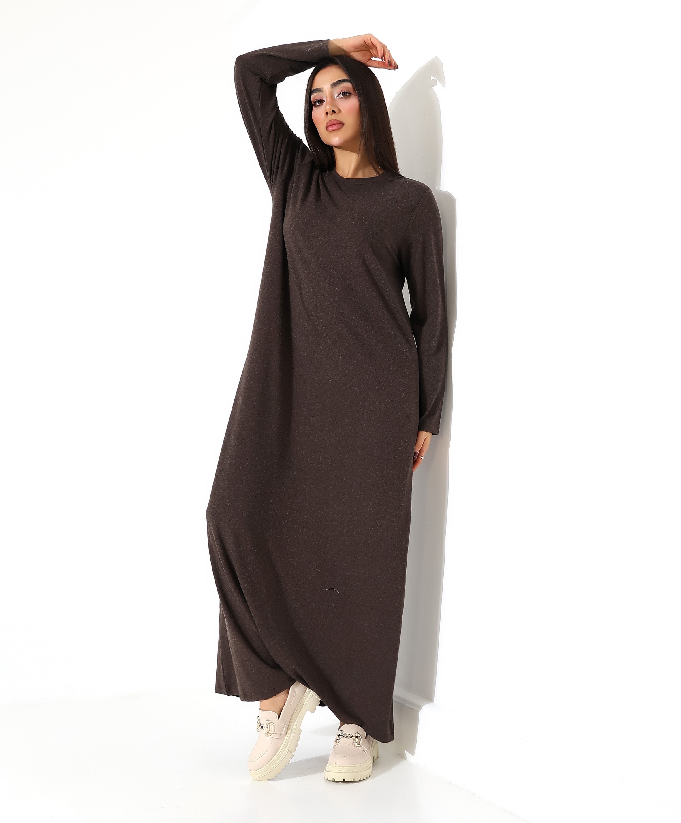 Yün Viskon Uzun Elbise