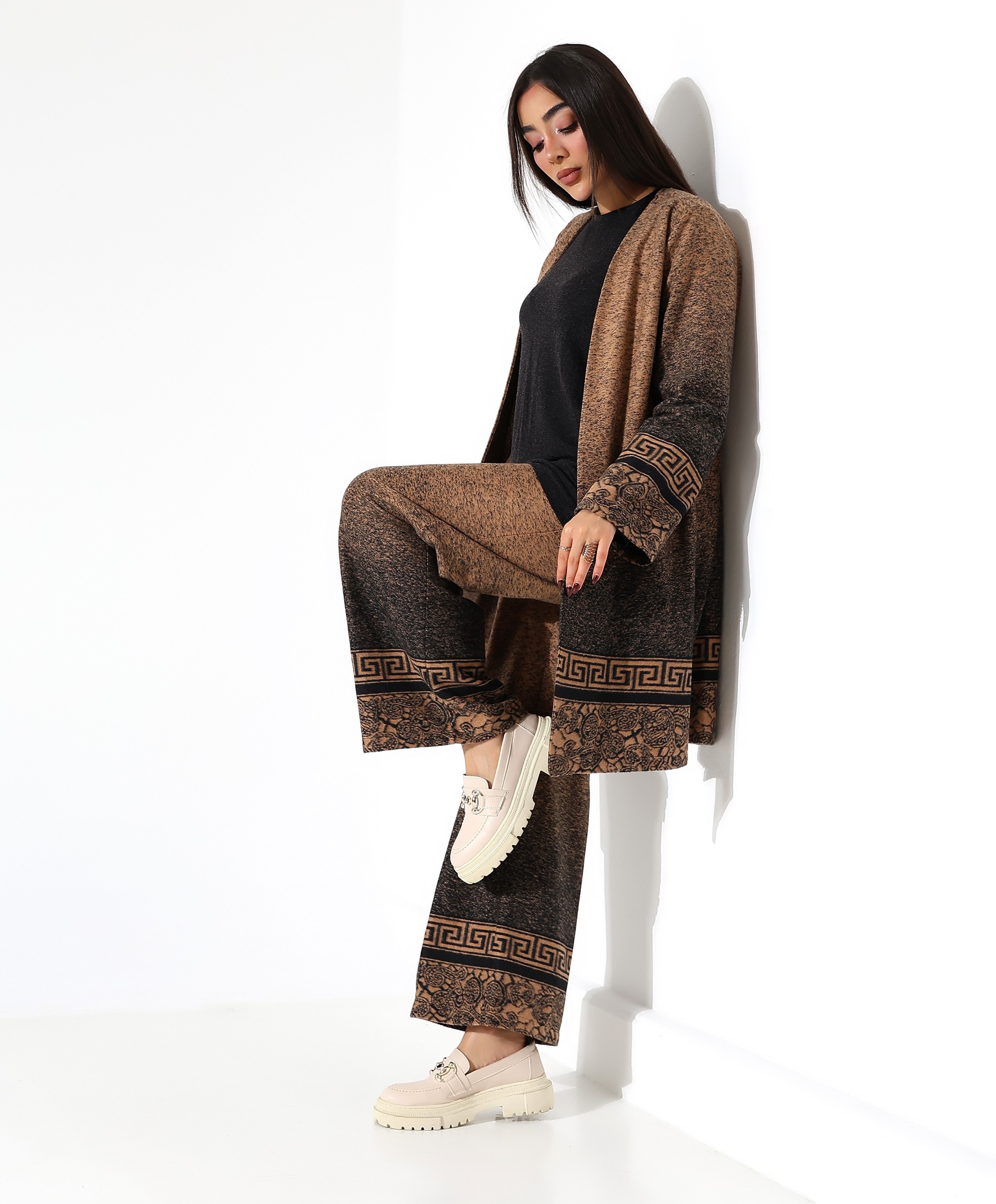 Kimono Büyük Beden Üç Parça Takım