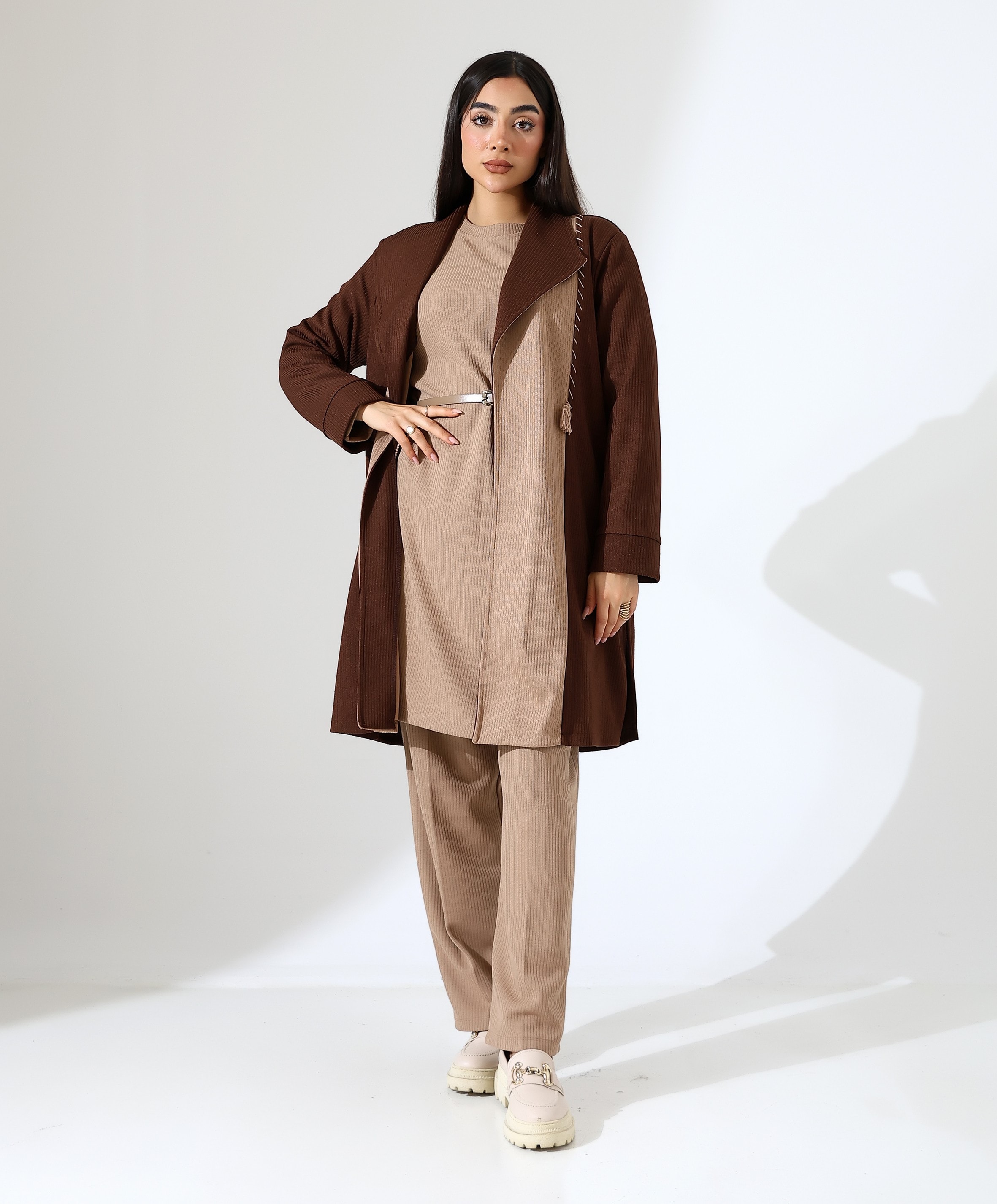 Püskül Detay Çift Renk Hırka