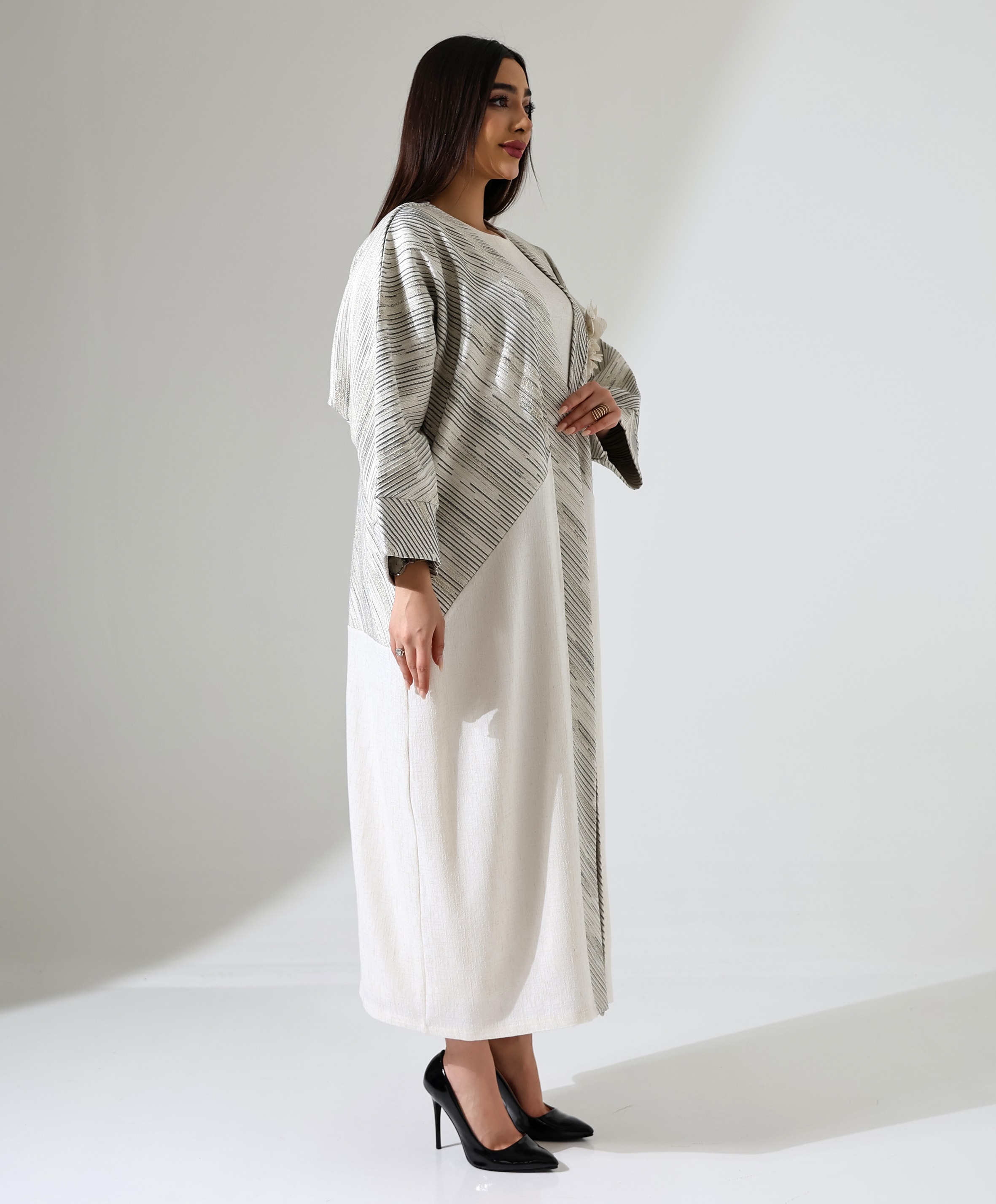 Gül Uzun Keten Abaya