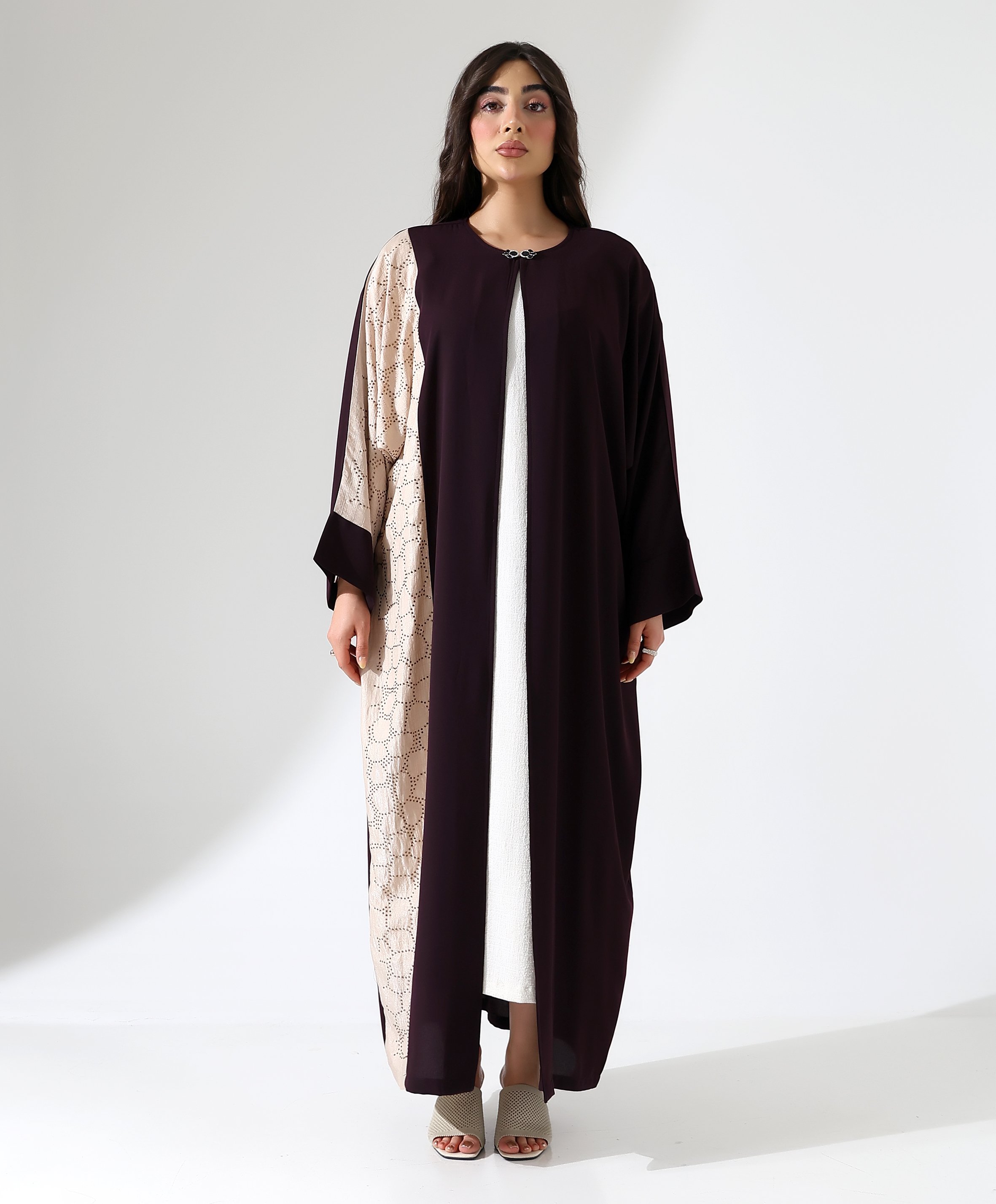 Taş Detaylı Davet Uzun Abaya - MÜRDÜM