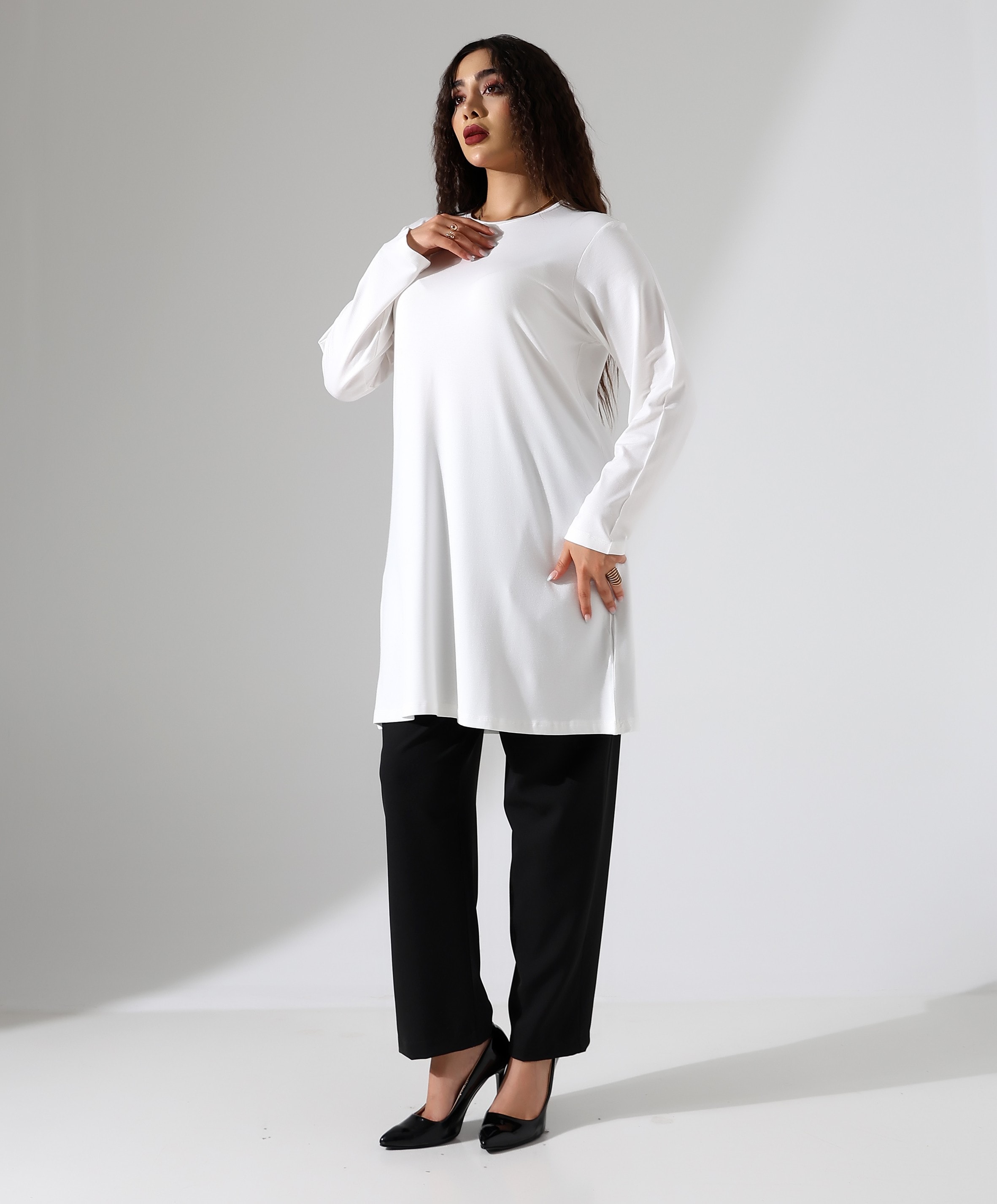 Uzun İçlik Viskon Tunik