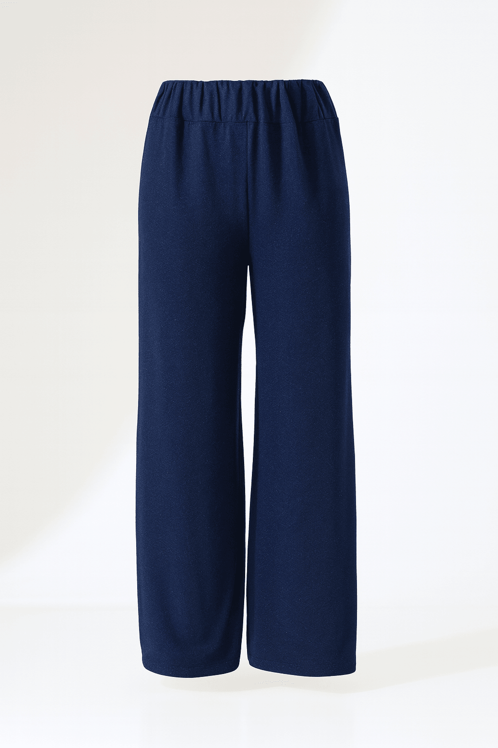 Beli Lastikli Yün Viskon Pantolon - LACİVERT