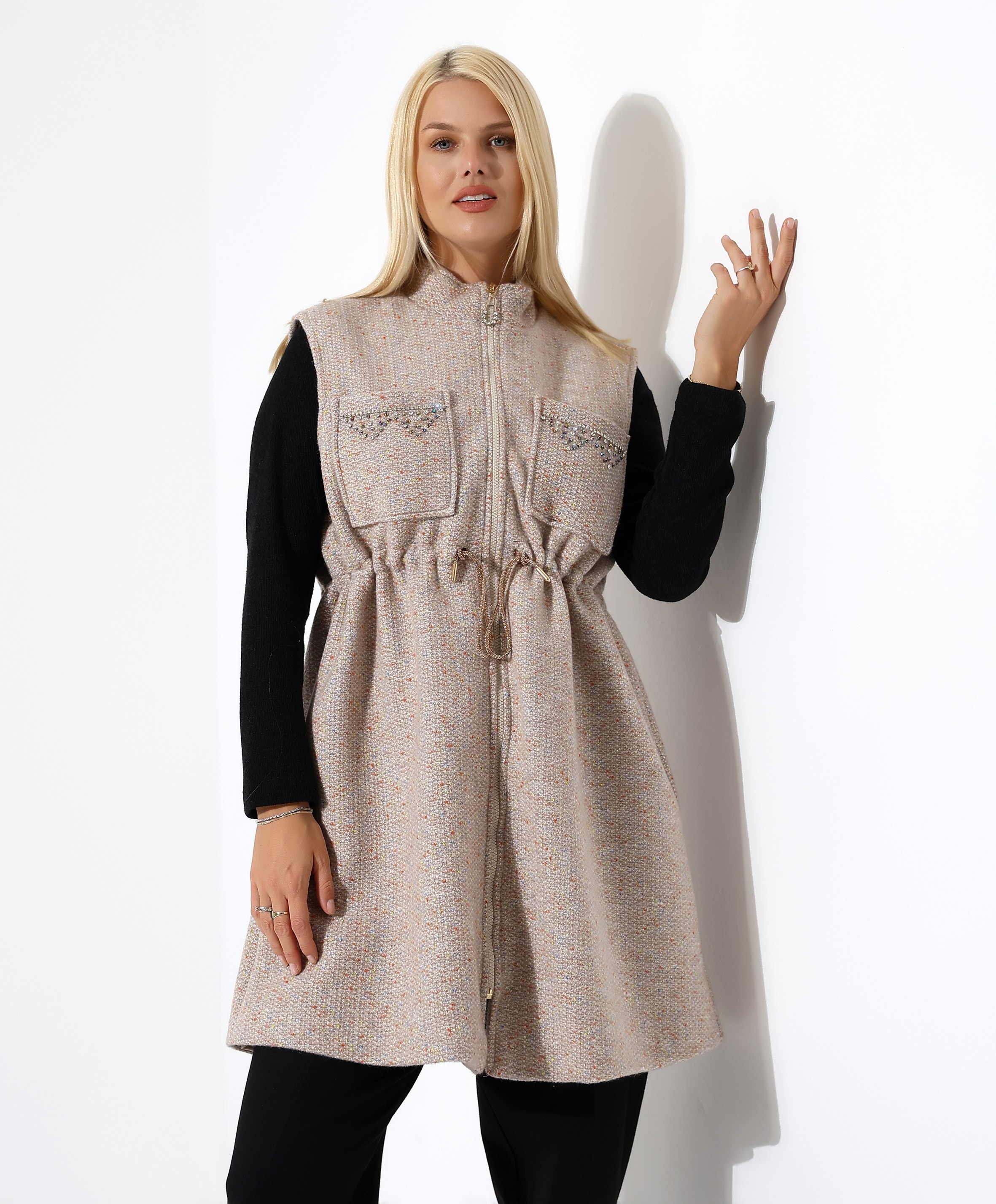 Fermuar Kapama Mütevazı Yelek