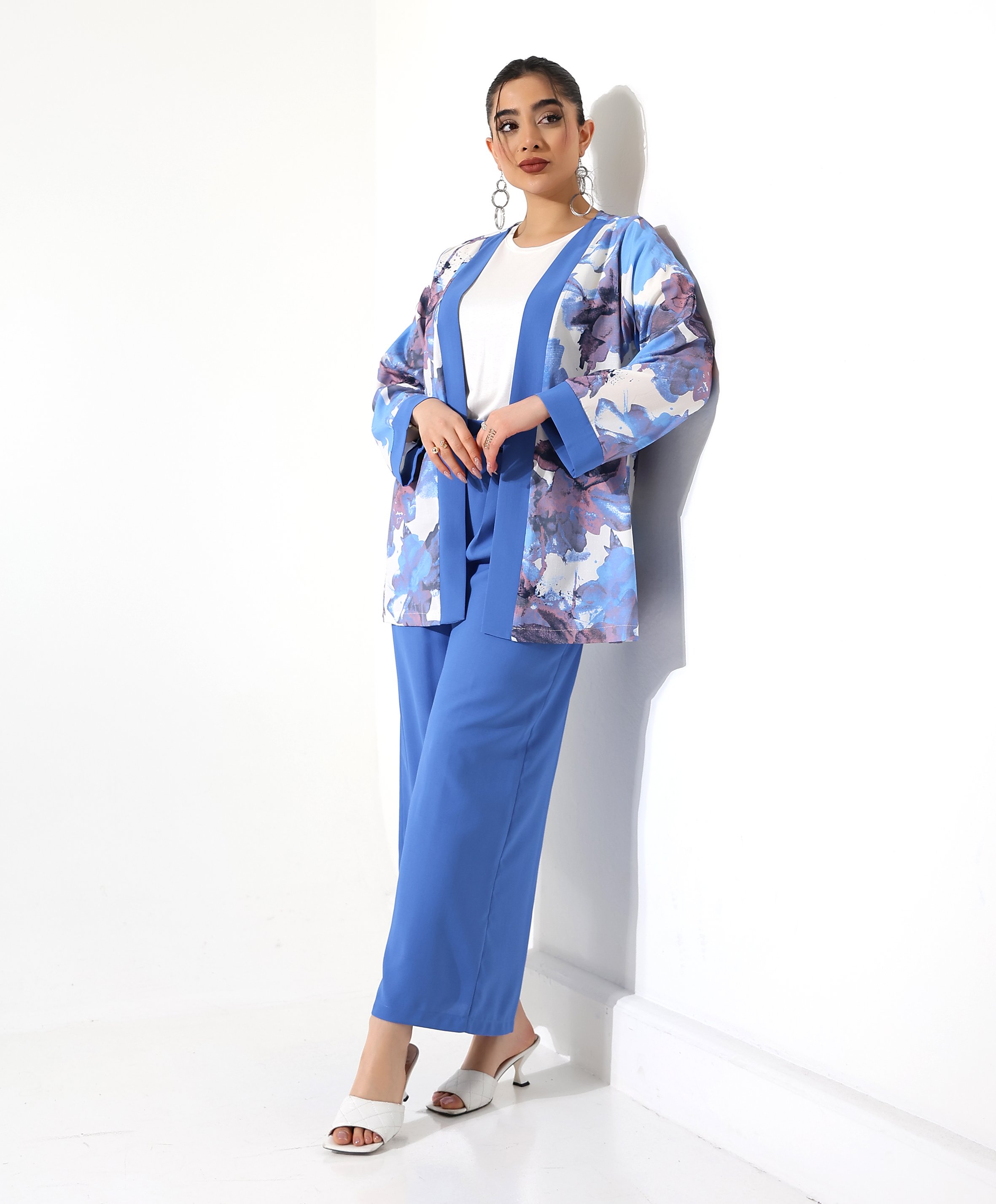 Beli Bağlamalı Kısa Kimono Takım