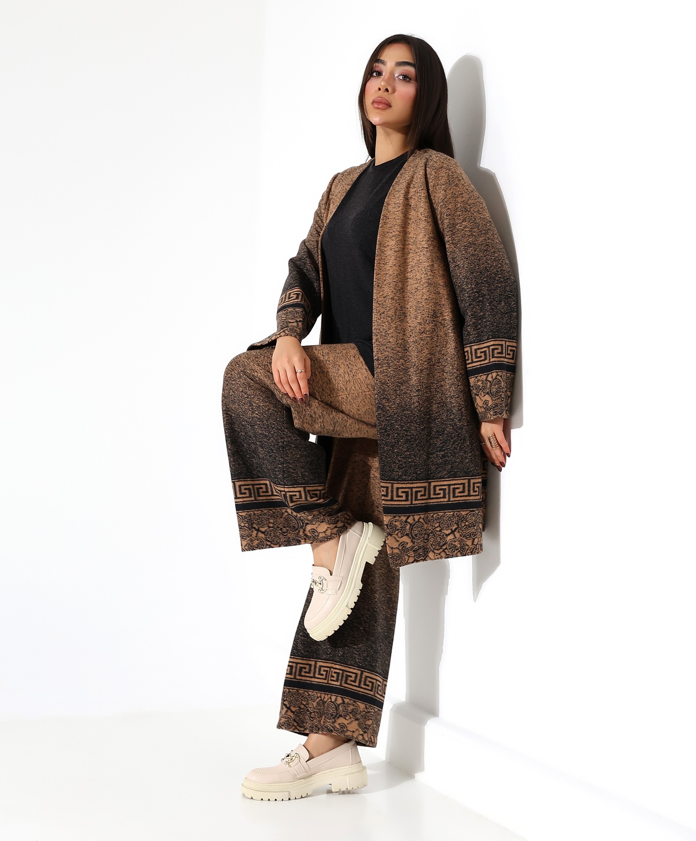 Kimono Büyük Beden Üç Parça Takım