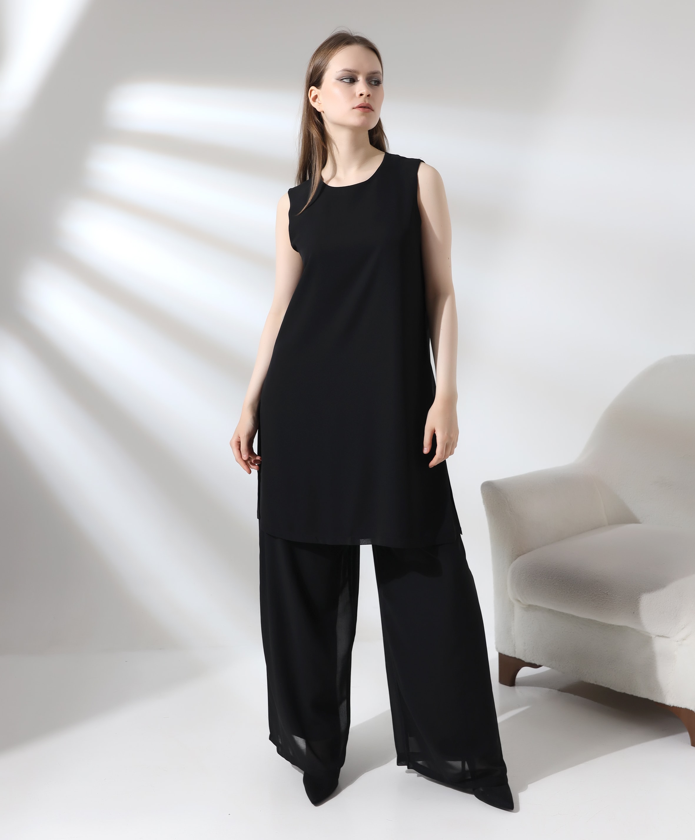 Sıfır Kol Basic İç Tunik - SİYAH