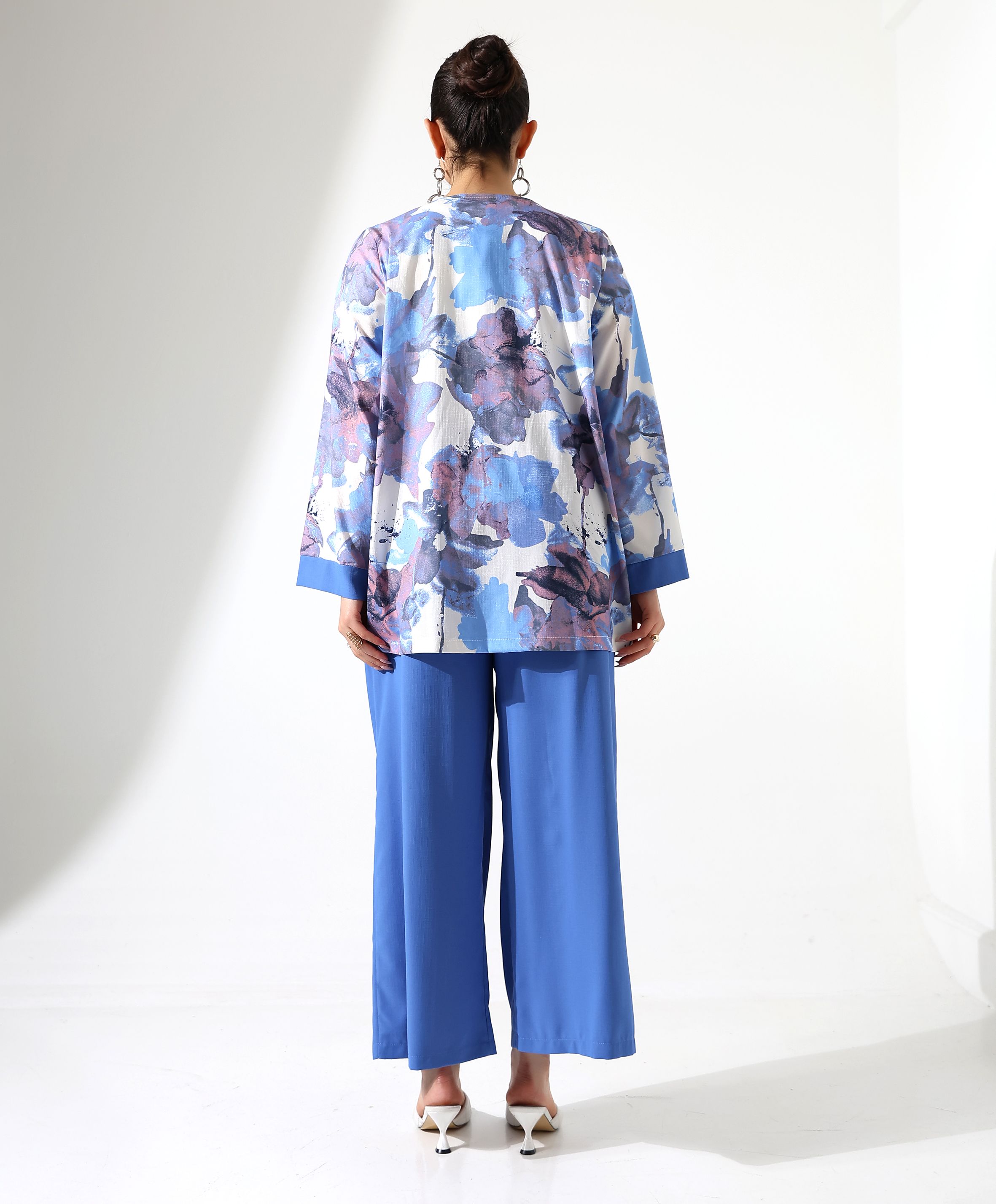 Beli Bağlamalı Kısa Kimono Takım