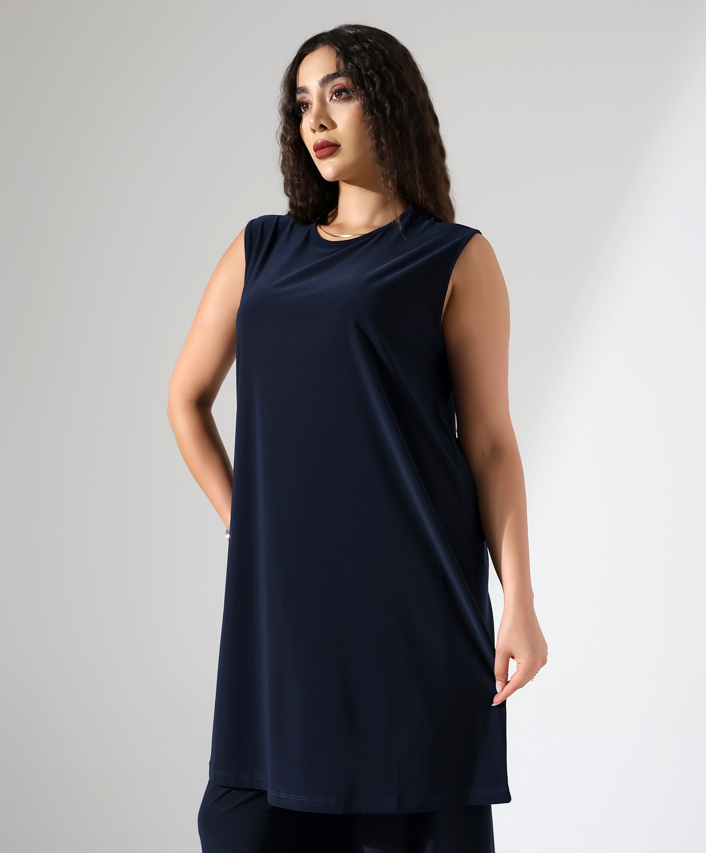 Esnek Sıfır Kol Tunik