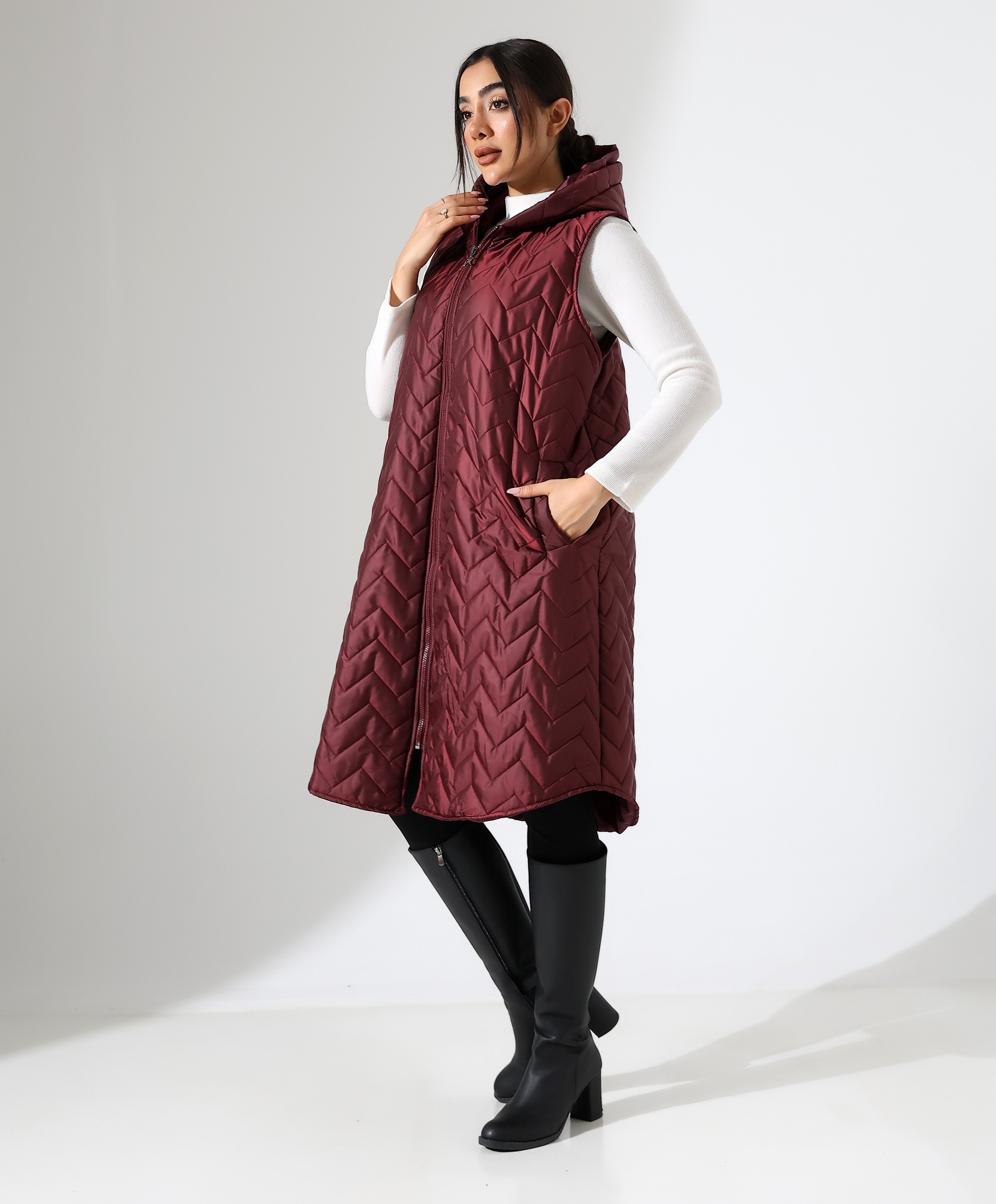 Kapüşonlu Hafif Şişme Büyük Beden Yelek