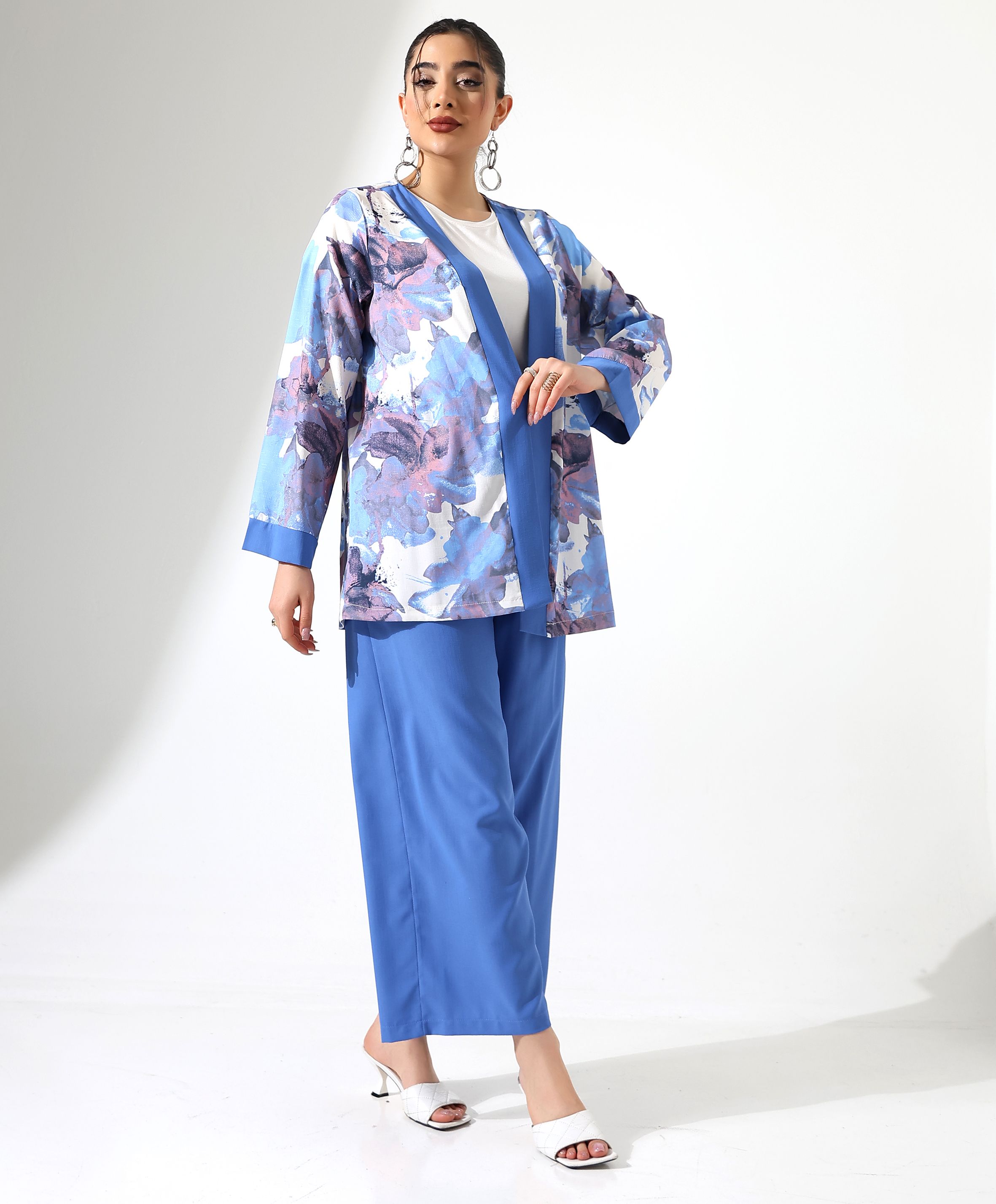 Beli Bağlamalı Kısa Kimono Takım