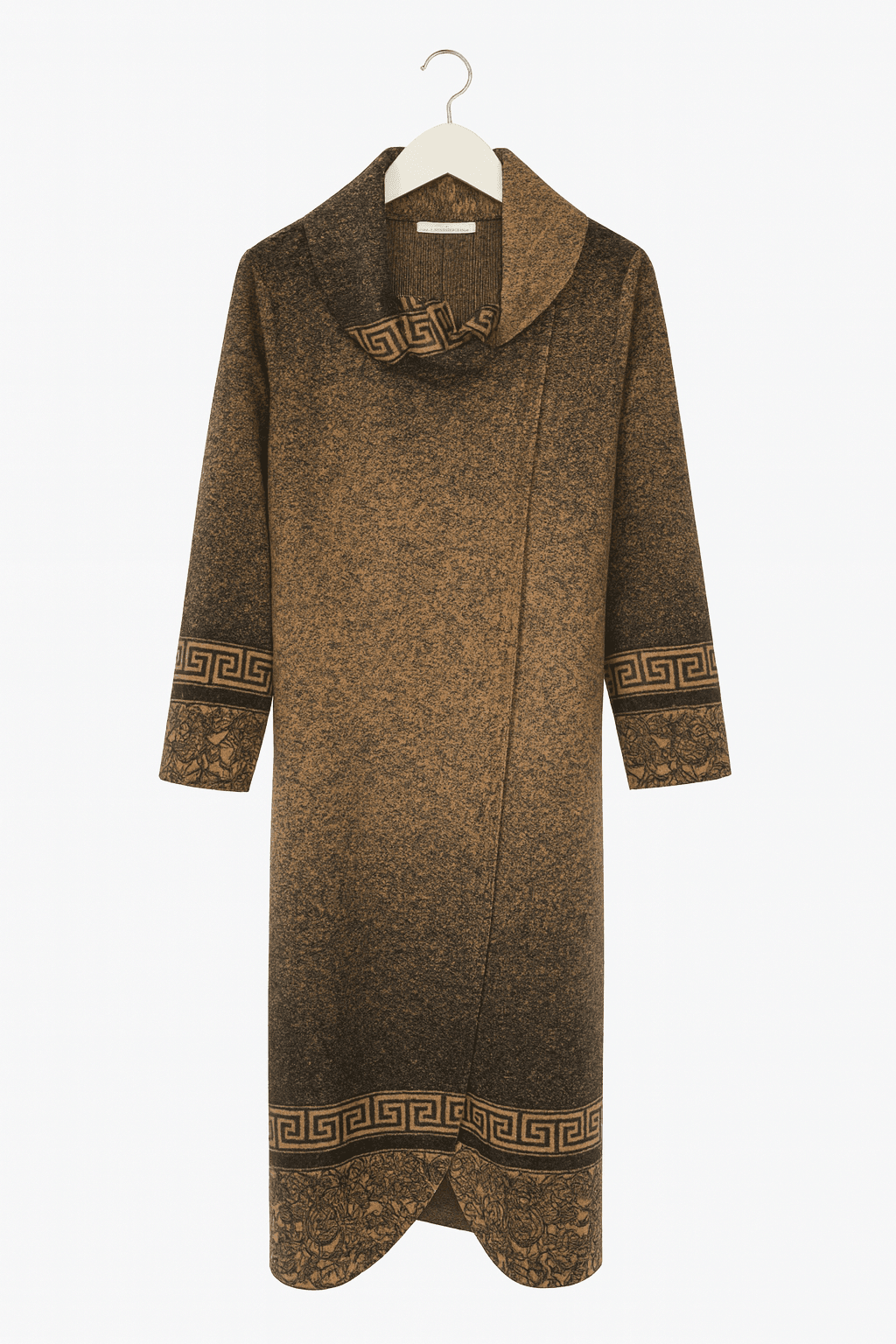 Kırlangıç Yaka Kar Yağdı Uzun Boyunlu Tunik - CAMEL