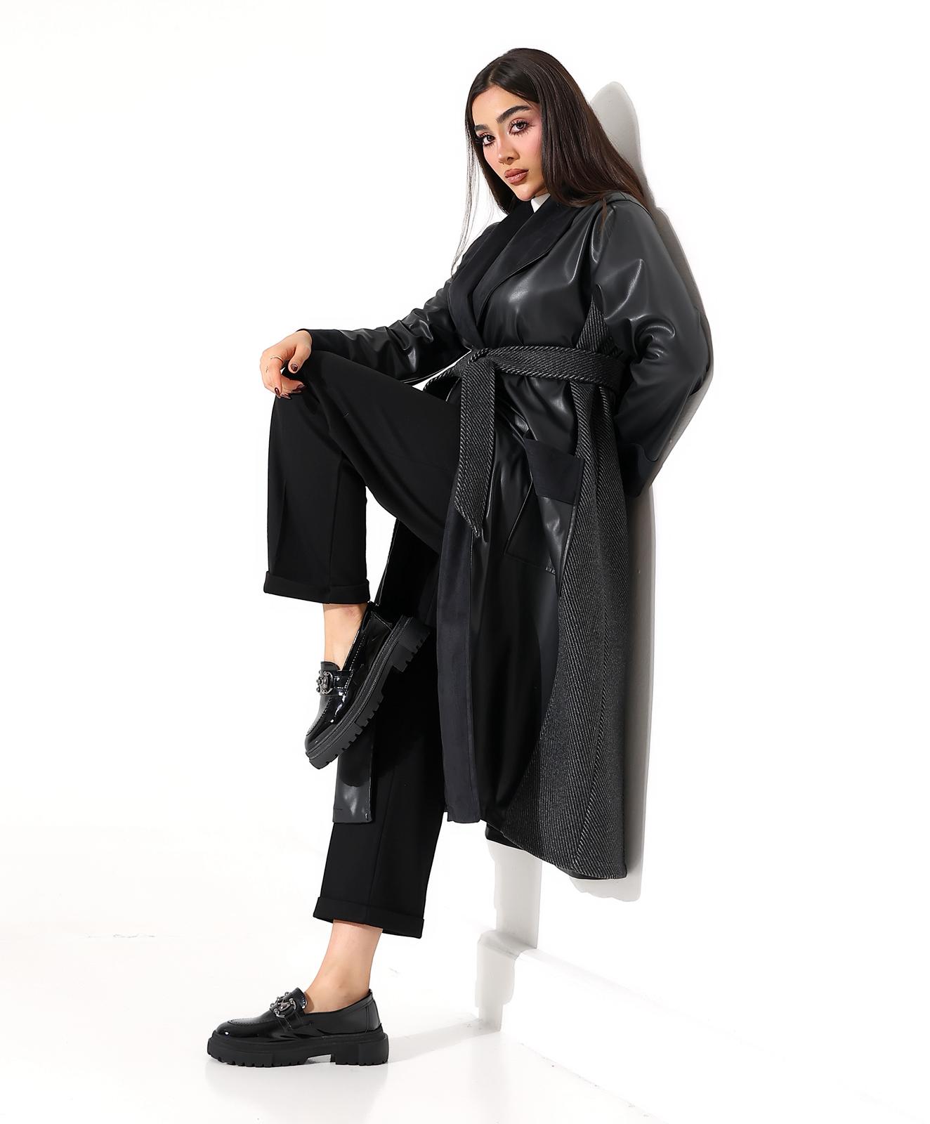 Deri Ceket Üçlü Takım - Kombin