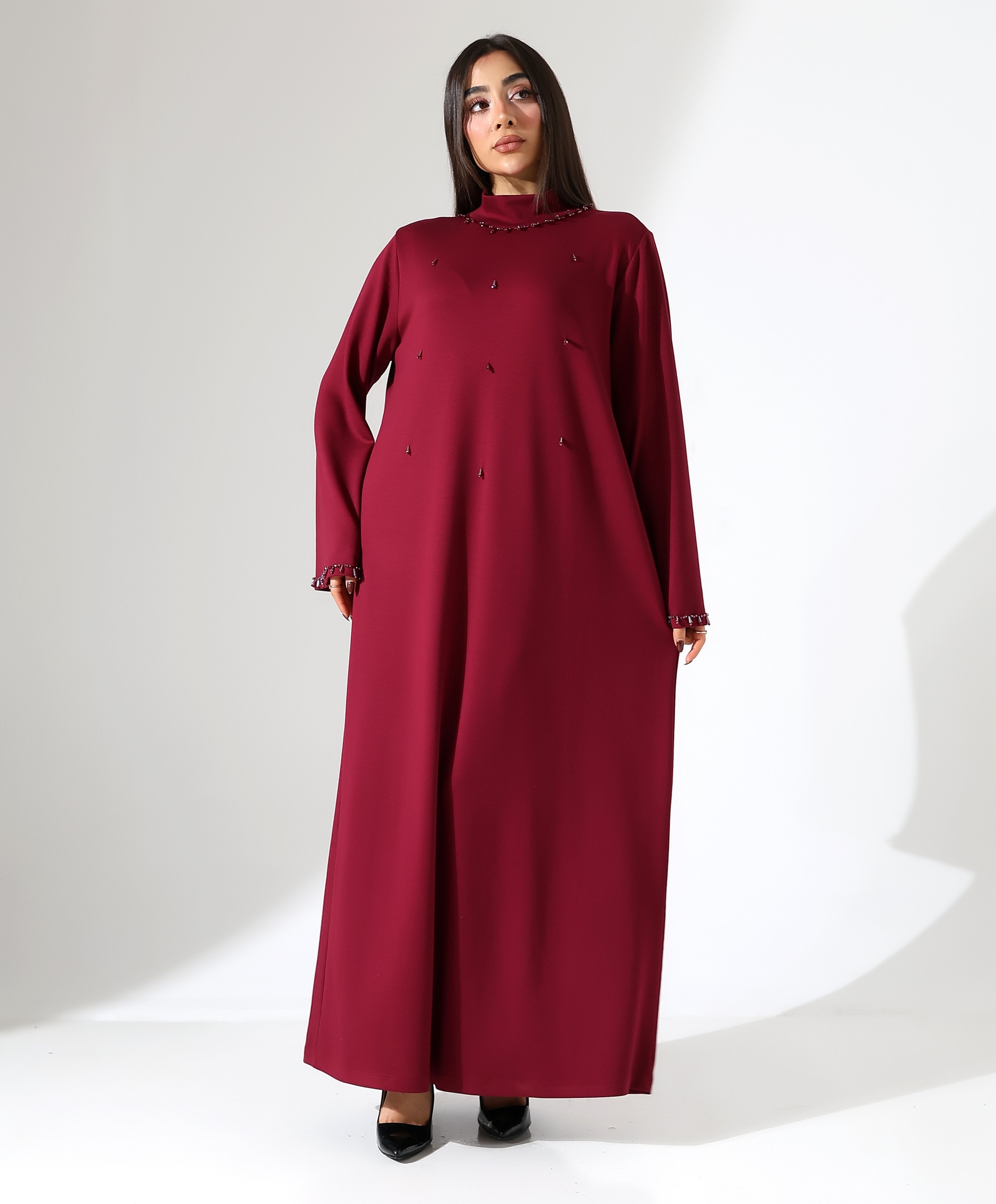 Taş Detay Davet Büyük Beden Elbise