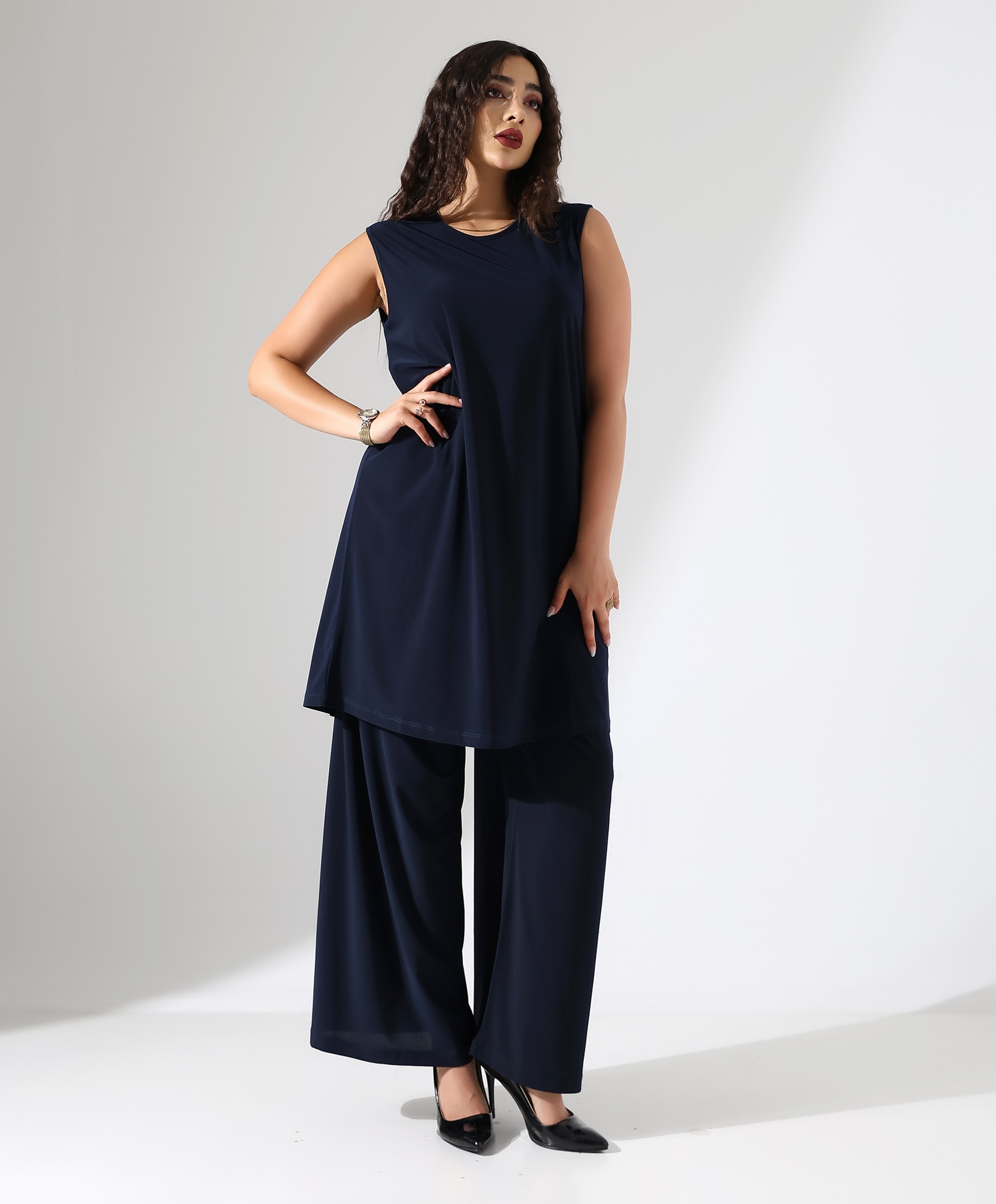 Esnek Sıfır Kol Tunik