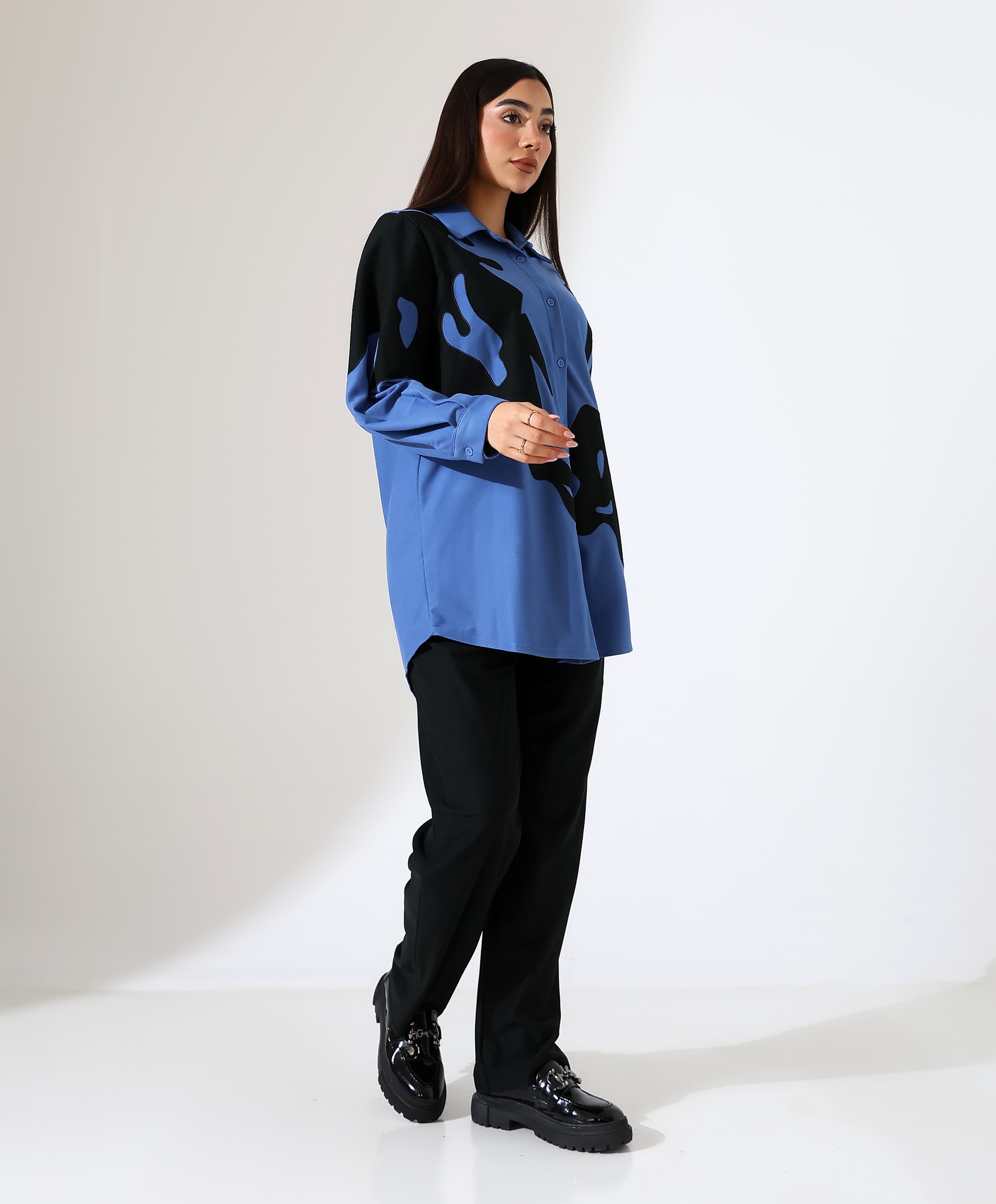 Nakış Detay İki Parça Gömlek Takım