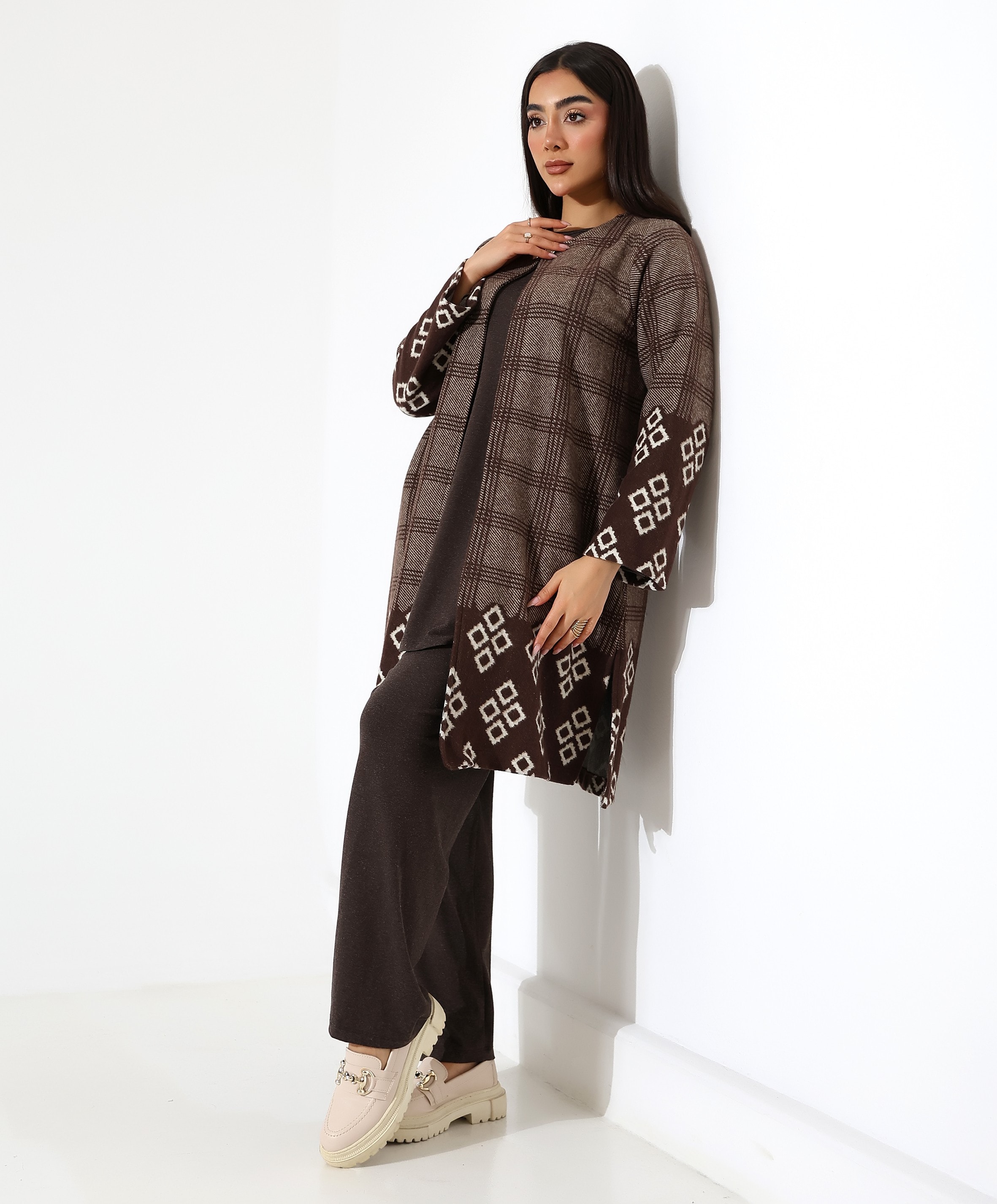 Pamuk Örme Ceketli Üç Parça Takım