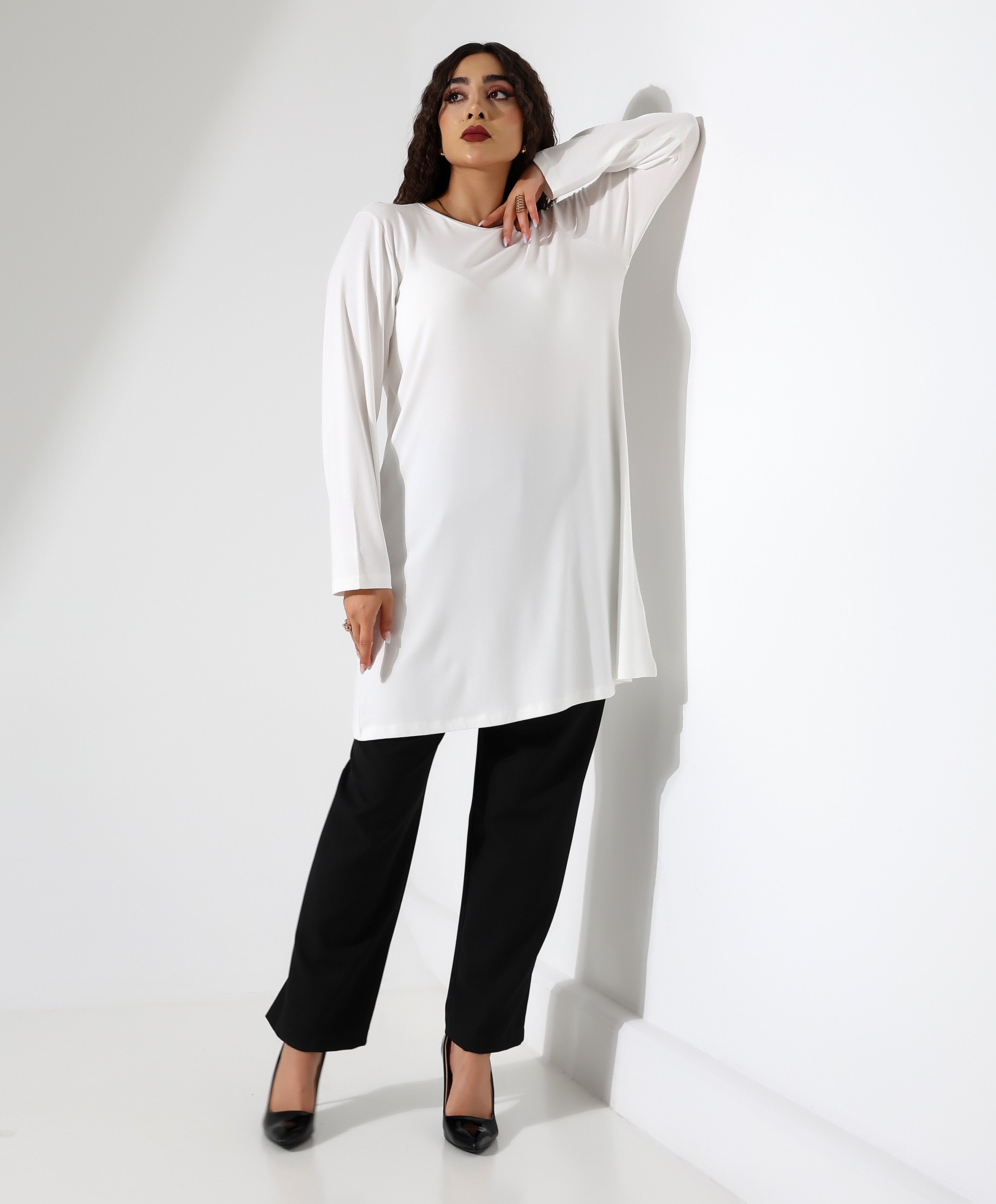 Uzun İçlik Viskon Tunik