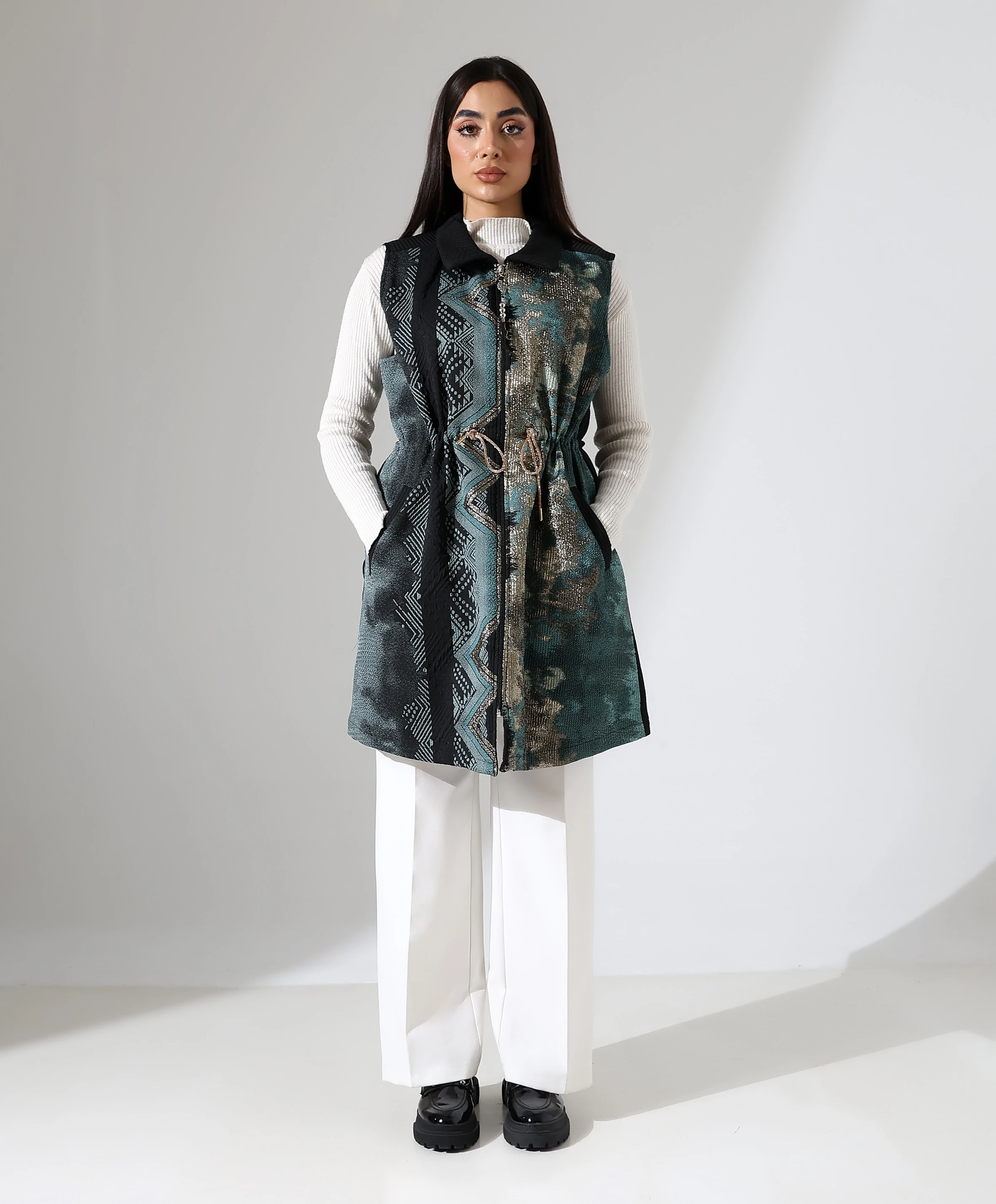 Önden Bağlamalı Fermuar Kapama Yelek