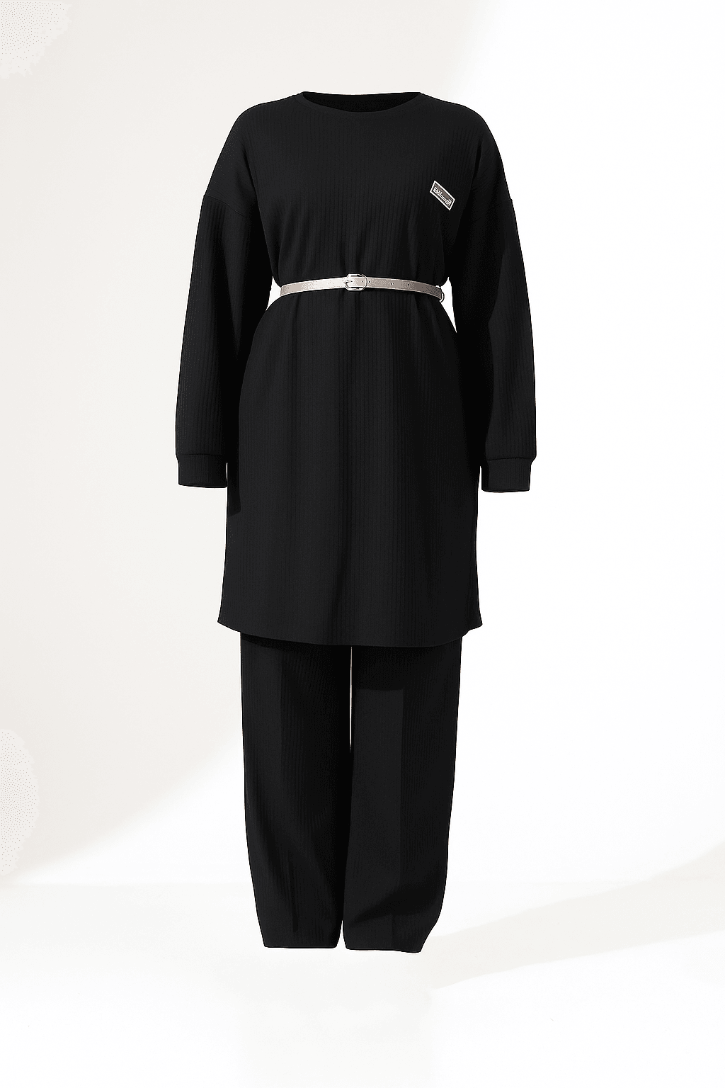 Kemer Detay Selanik Trend İki Parça Takım - SİYAH