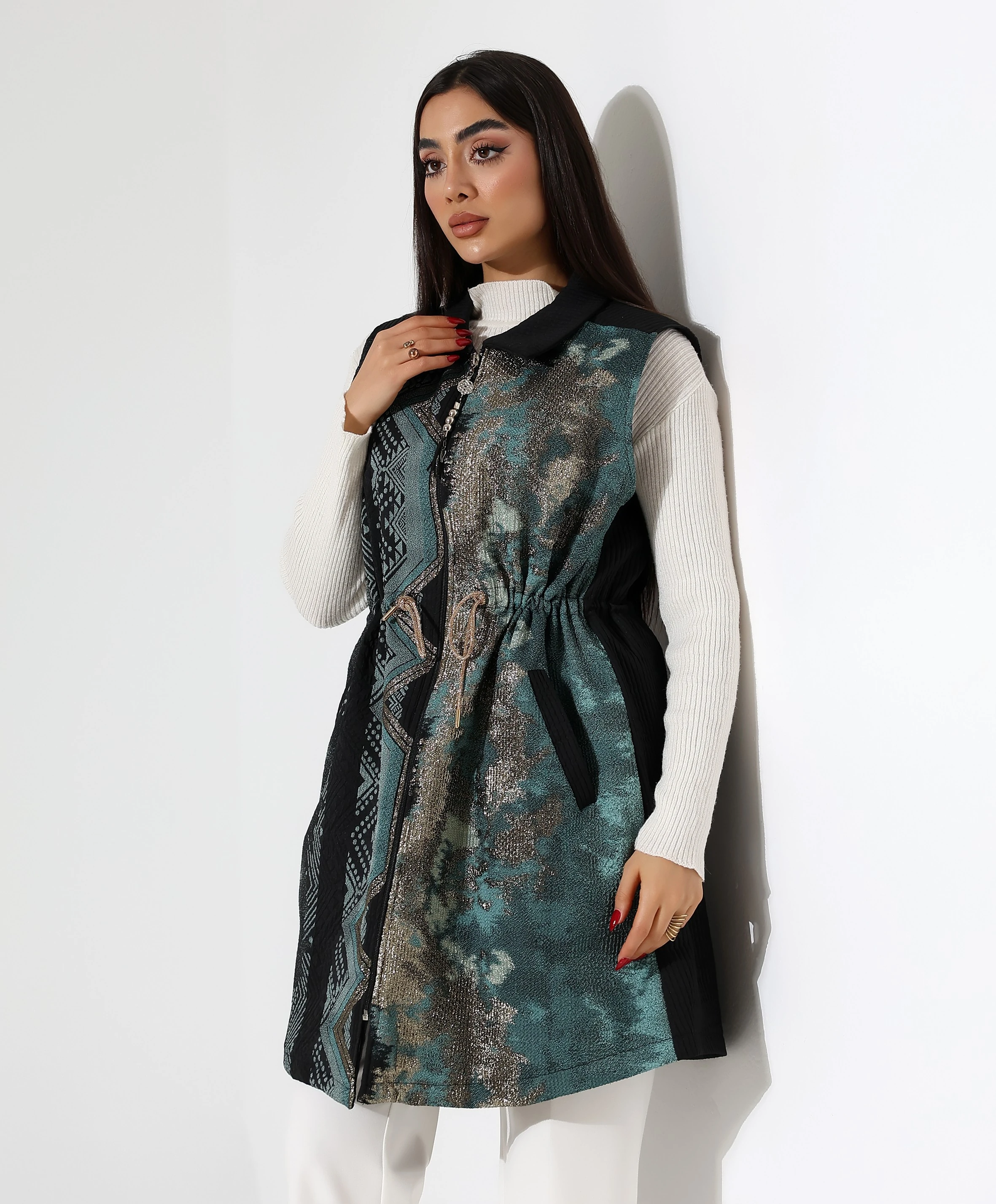 Önden Bağlamalı Fermuar Kapama Yelek