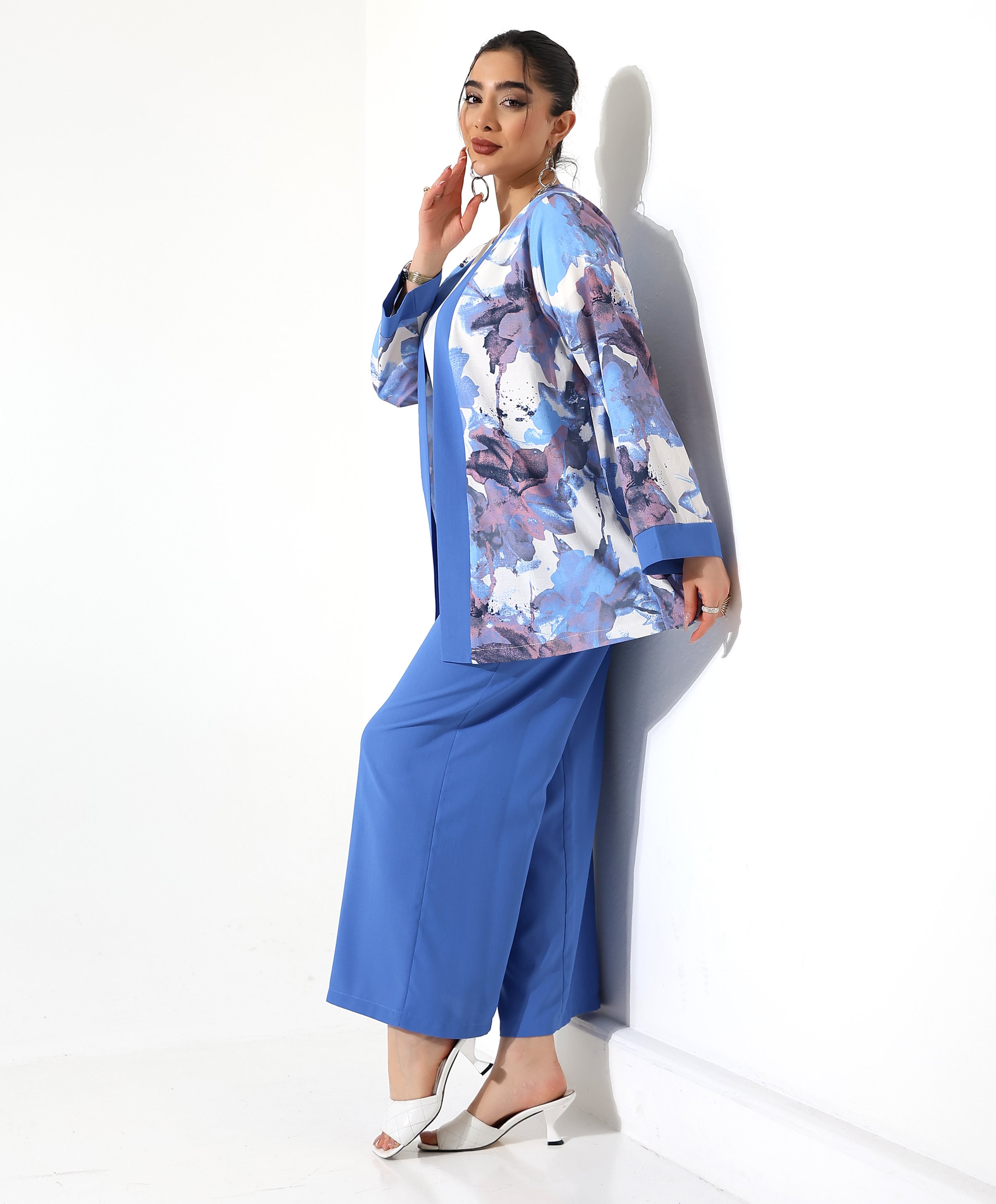 Beli Bağlamalı Kısa Kimono Takım