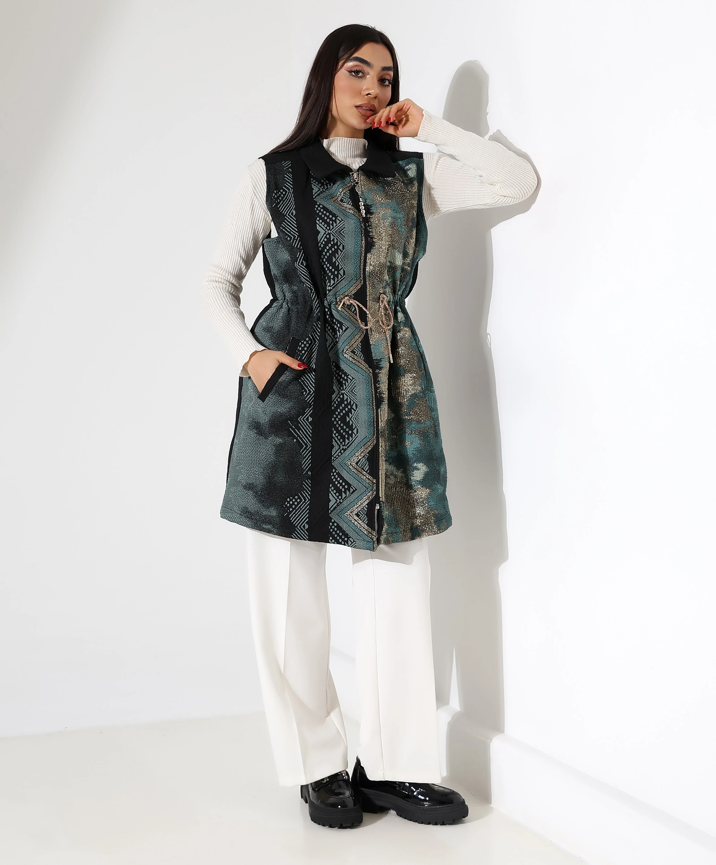 Önden Bağlamalı Fermuar Kapama Yelek