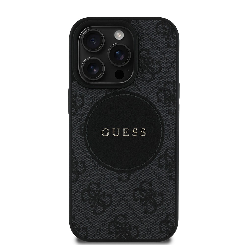 Apple iPhone 14 Pro Max Kılıf Guess Orjinal Lisanslı Magsafe Şarj Özellikli Yazı Logolu Circle Classic Kapak