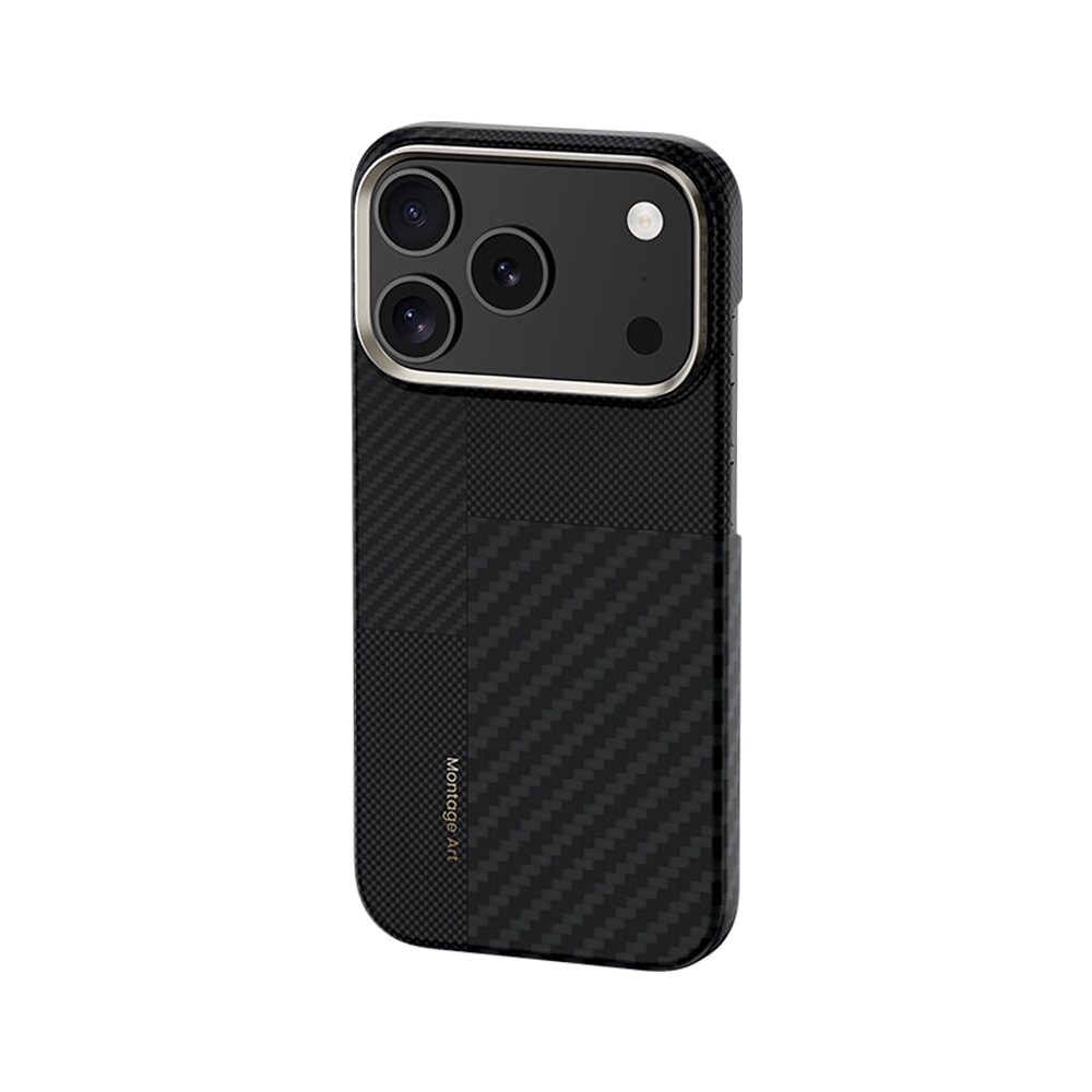 Apple iPhone 17 Pro Max Kılıf M-safe Şarj Özellikli Karbon Fiber Benks Montage ArmorAir Kevlar Kapak