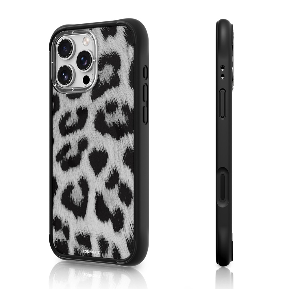Apple iPhone 16 Pro Kılıf M-safe Şarj Özellikli Youngkit Leopard Serisi Kapak