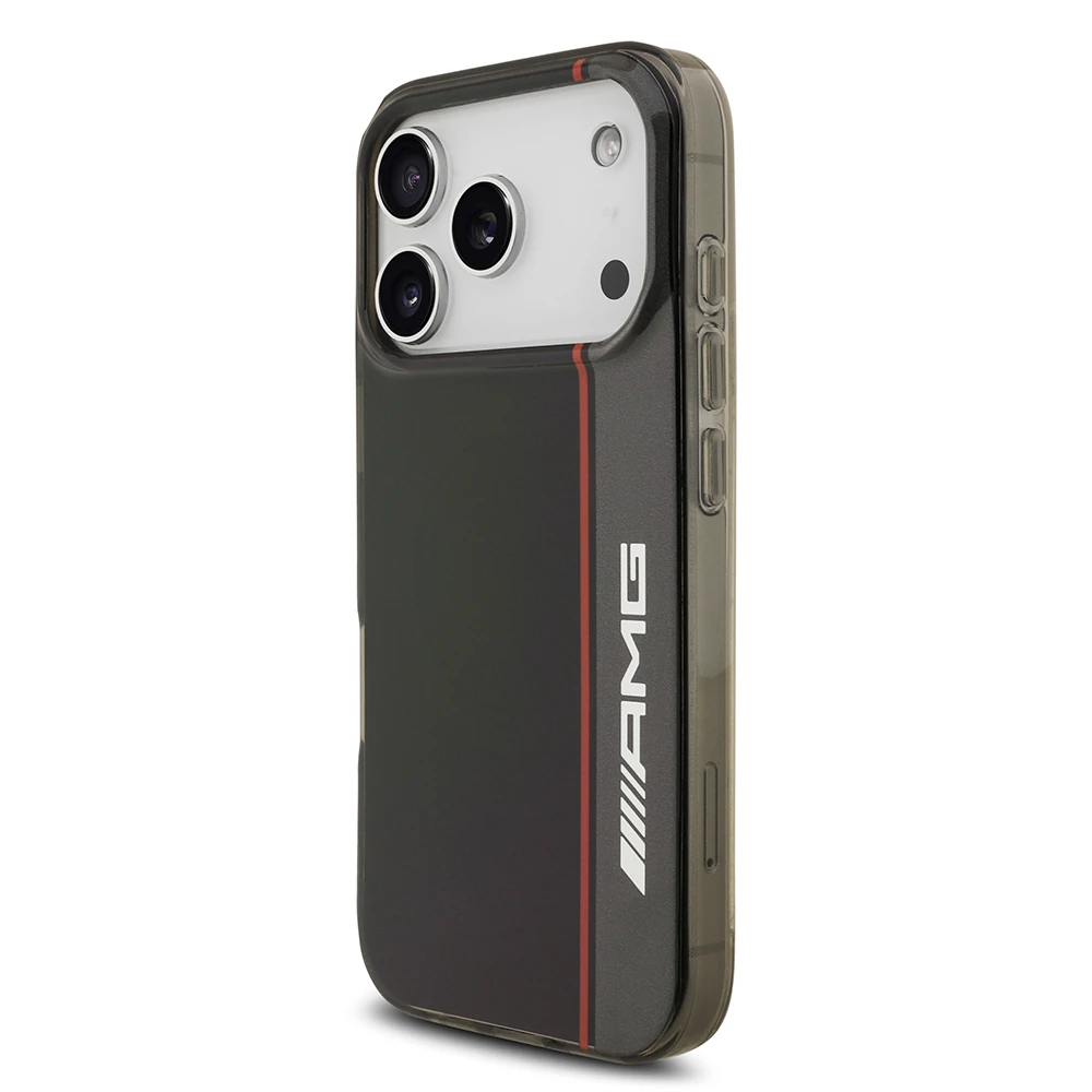 Apple iPhone 17 Pro Max Kılıf AMG Orjinal Lisanslı M-safe Şarj Özellikli IML Baskı Logolu Çift Katmanlı Bow Lines Kapak