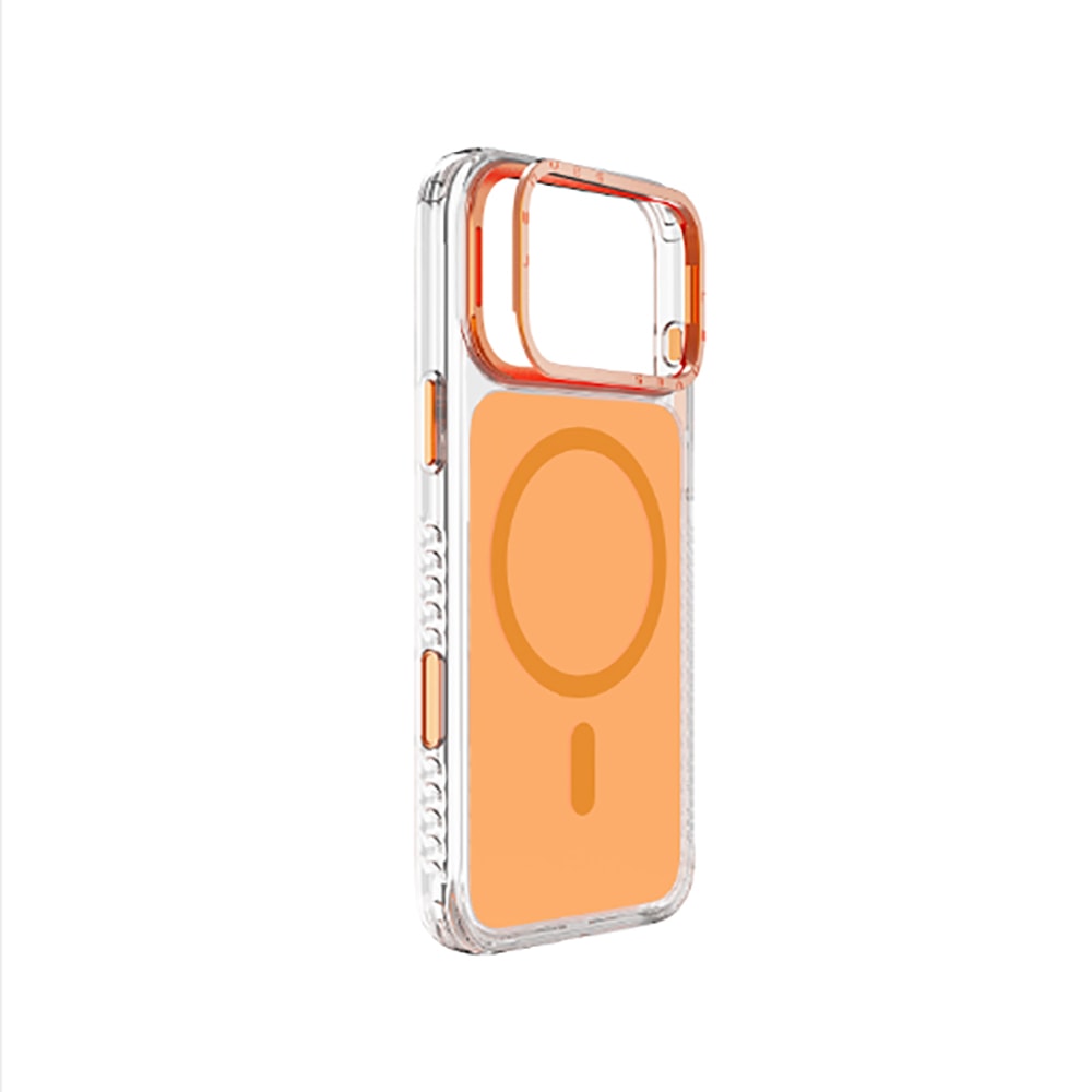Apple iPhone 17 Pro Max Kılıf M-safe Şarj Özellikli Metal Kamera Çerçeveli Airbag Tasarımlı Lenyes CK221 Sert PC Kapak