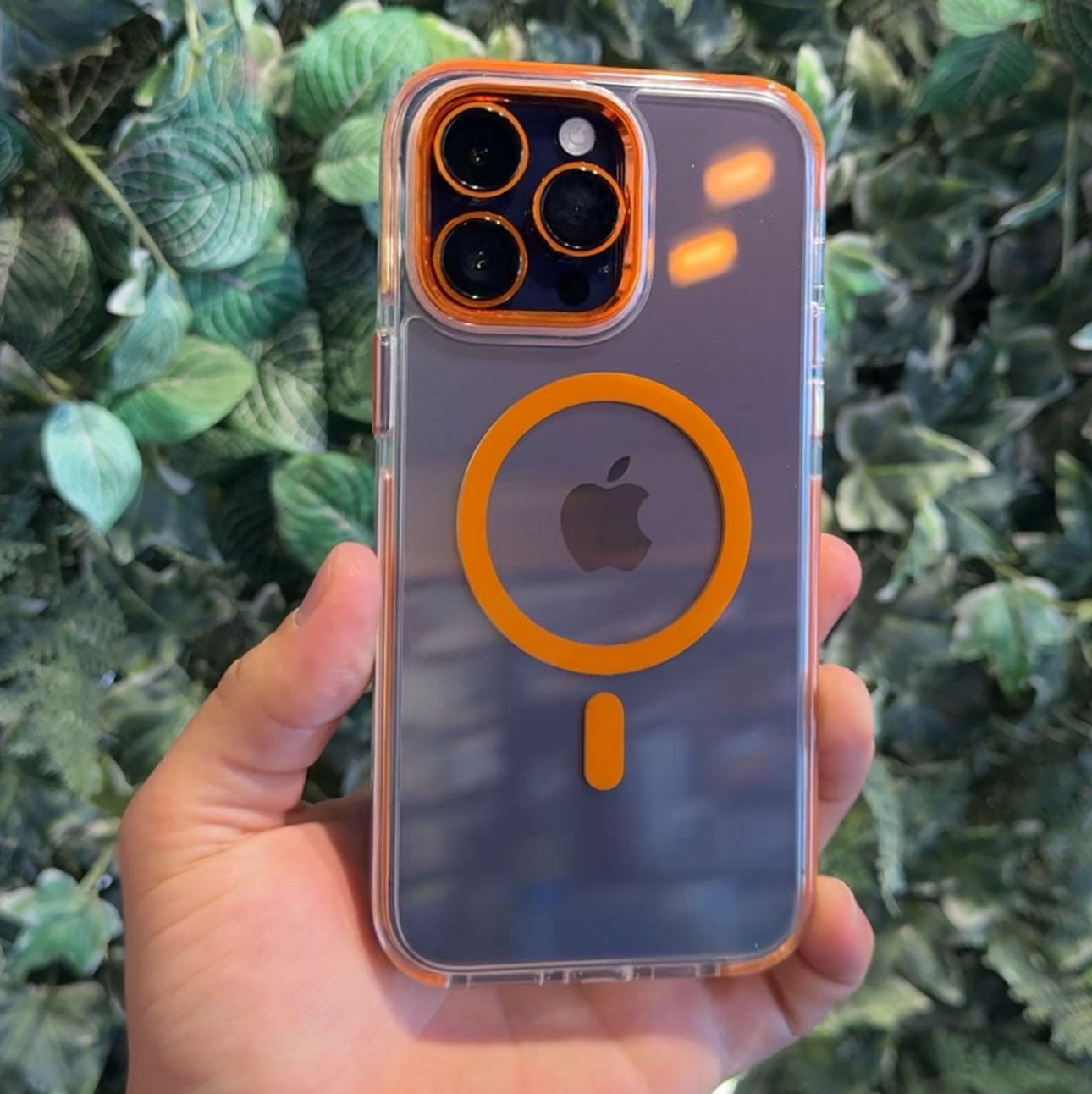 iPhone 14 Pro / 14 Pro Max Turuncu  Zore   Premium Safir Parmak İzi Bırakmayan Anti-Reflective Kamera Lens Koruyucu