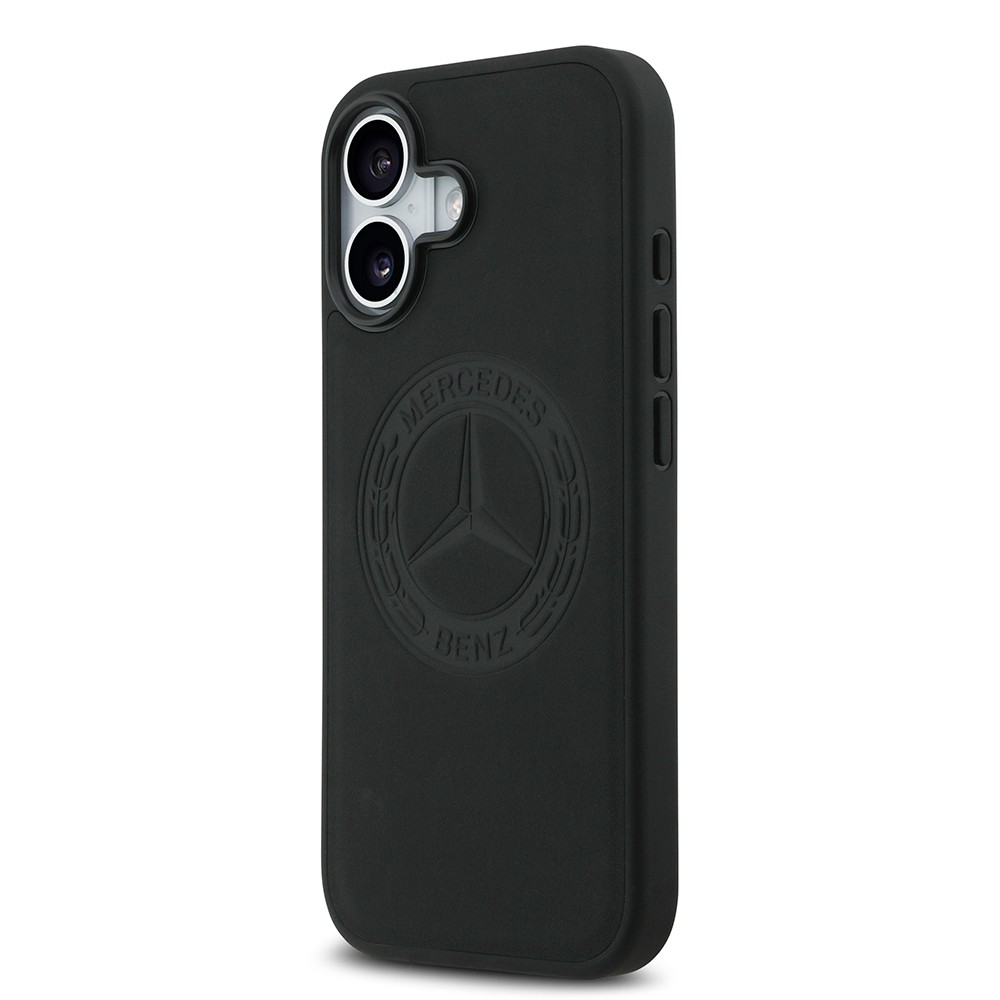 Apple iPhone 17 Kılıf Mercedes Benz Orjinal Lisanslı M-safe Şarj Özellikli Hakiki Deri Nostaljik Yıldız Dizayn Kapak