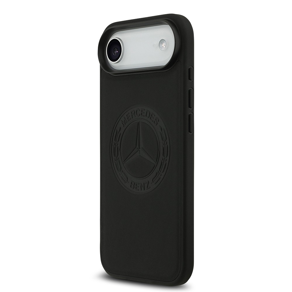Apple iPhone 17 Air Kılıf Mercedes Benz Orjinal Lisanslı M-safe Şarj Özellikli Hakiki Deri Nostaljik Yıldız Dizayn Kapak