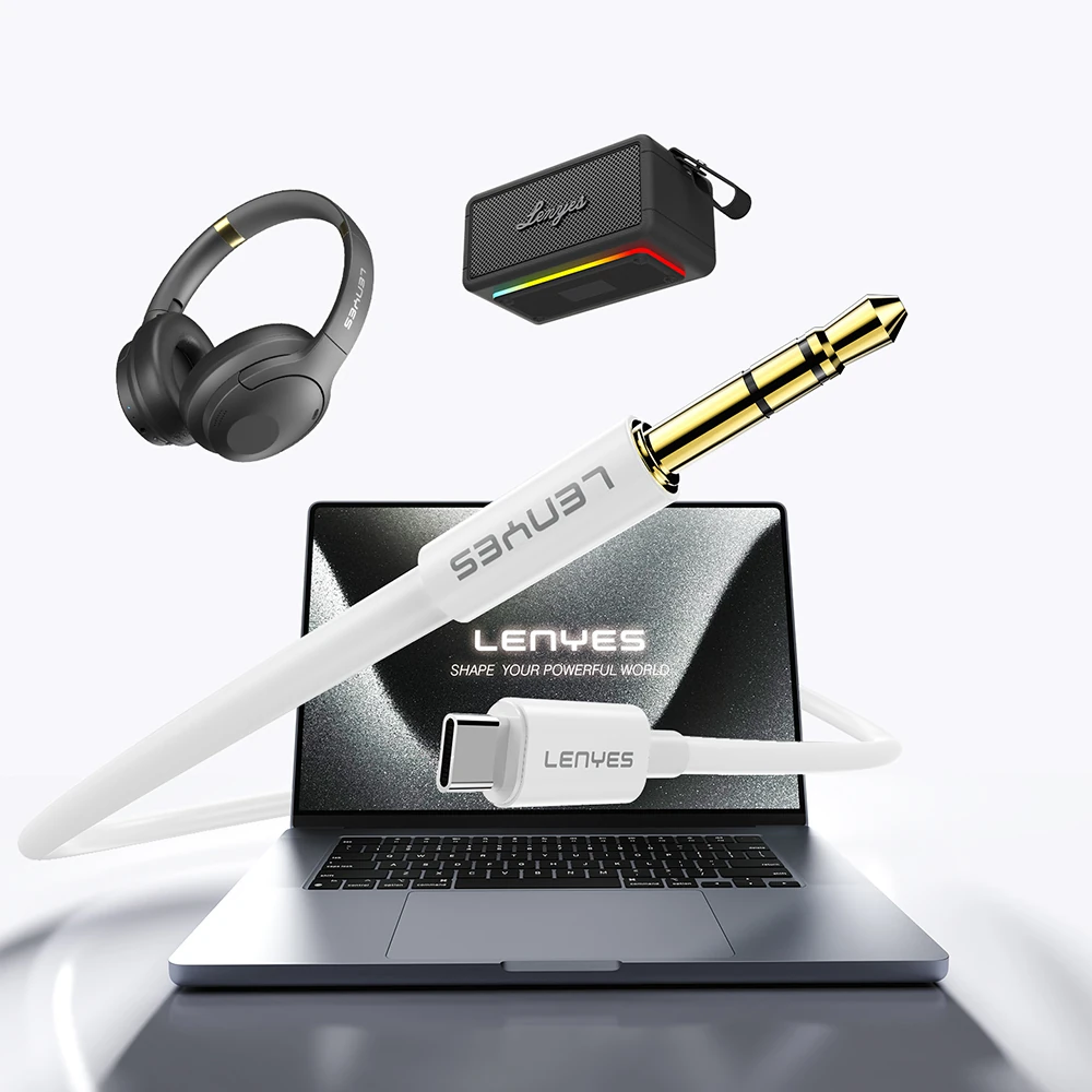 Lenyes AX102 Type-C to 3.5mm AUX Audio Kablo 1M