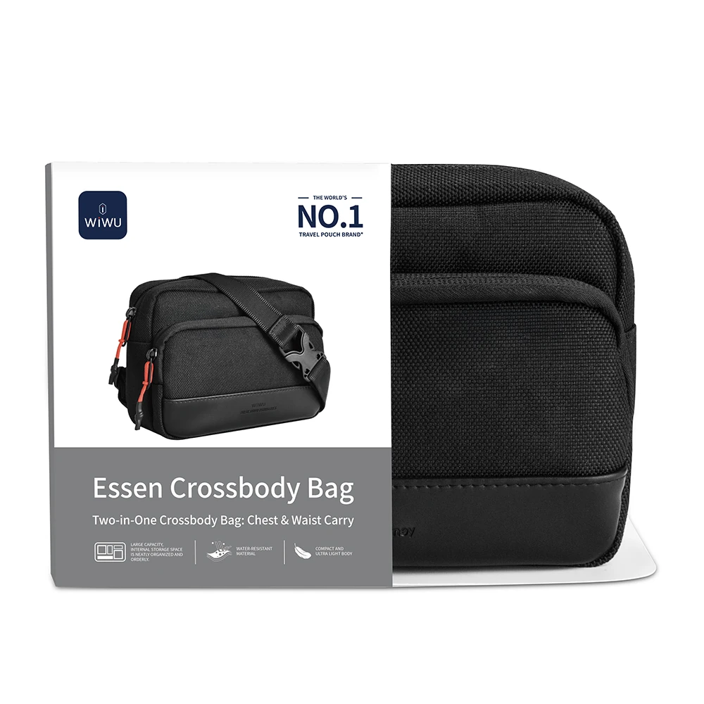 Wiwu Essen Serisi Suya Dayanıklı 1200D Polyester Kumaş Çapraz Vücut Çantası
