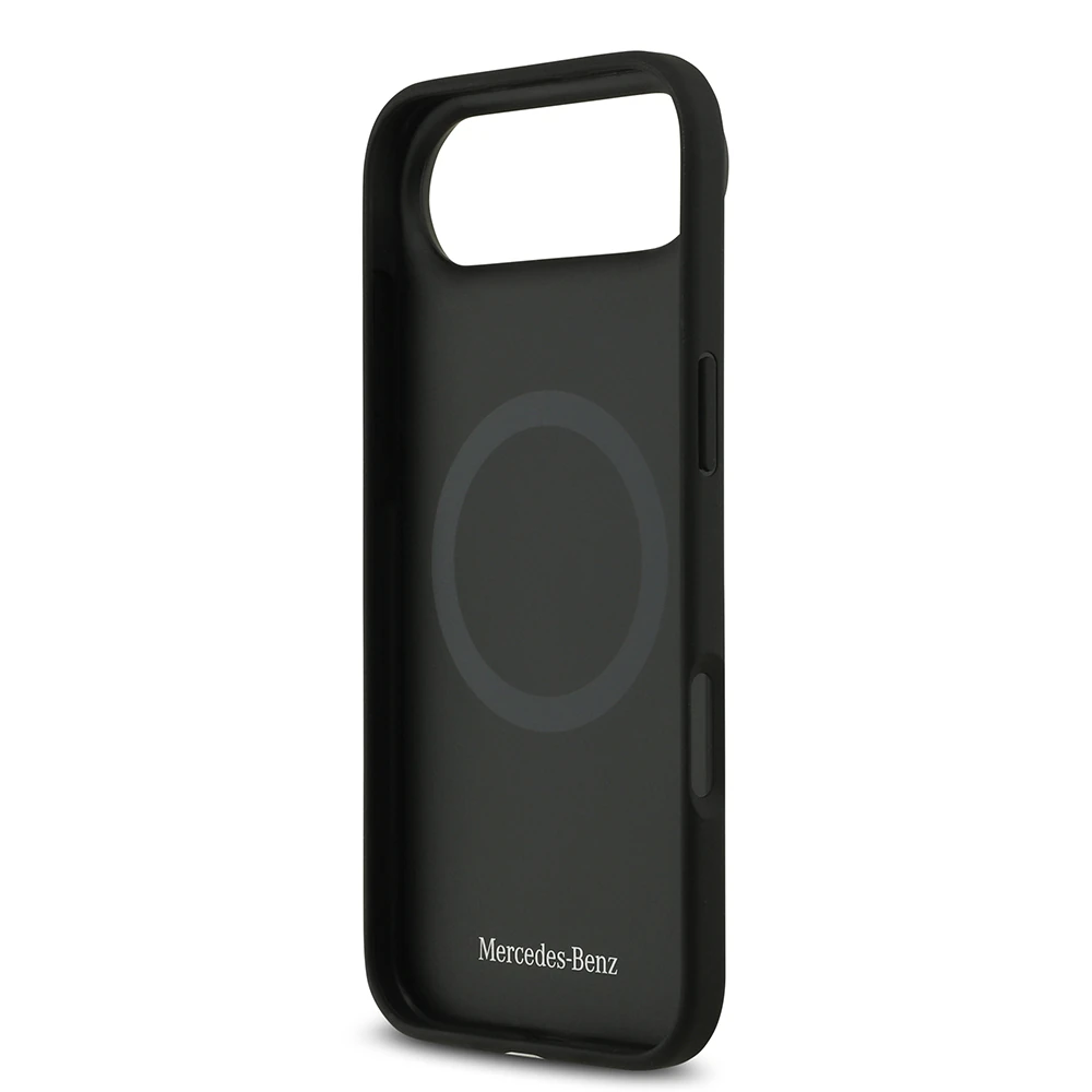 Apple iPhone 17 Air Kılıf Mercedes Benz Orjinal Lisanslı M-safe Şarj Özellikli Hakiki Deri Nostaljik Yıldız Dizayn Kapak