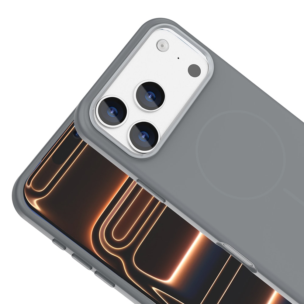 Apple iPhone 17 Pro Kılıf M-Safe Şarj Özellikli Metal Kamera Çerçeveli Zore Edi Silikon Kapak
