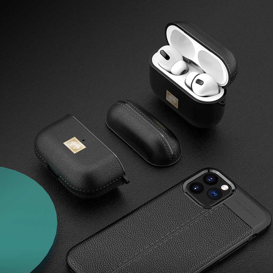 Airpods Pro Kılıf Deri Görünümlü Askı Aparatlı Wlons Kılıf