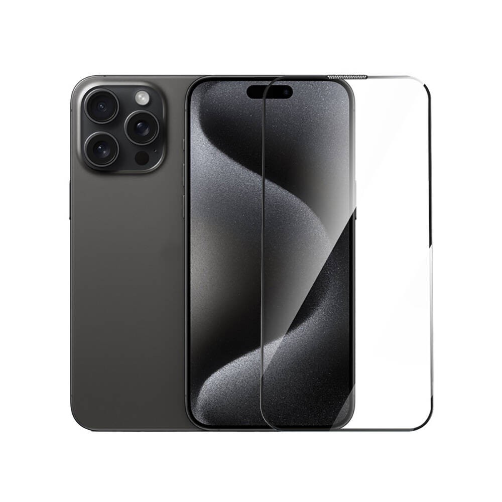 iPhone 16 Pro Wiwu GT-014 Polimer Oleofobik Kaplama Şeffaf Pürüzsüz Temperli Cam Ekran Koruyucu 25'li Paket