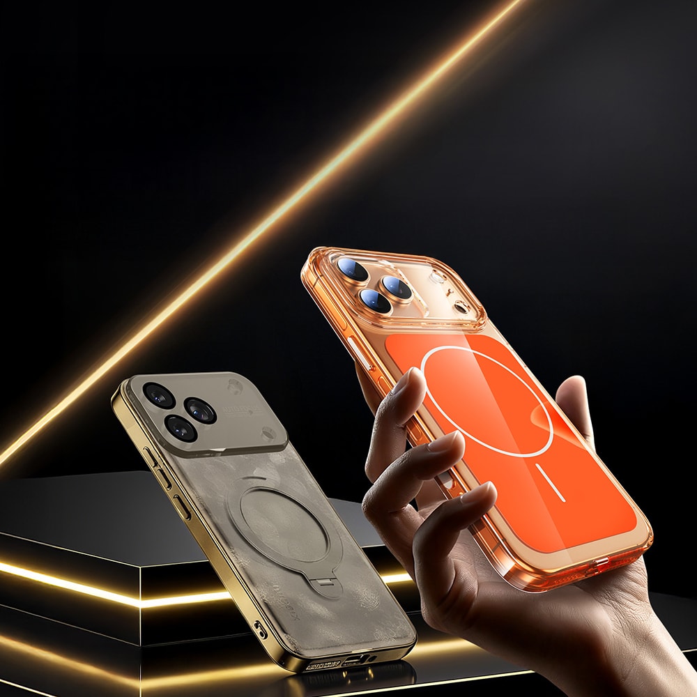 Apple iPhone 17 Pro Max Kılıf Zore M-safe Şarj Özellikli Şeffaf Kamera Kontrol Butonlu Lugano Kapak