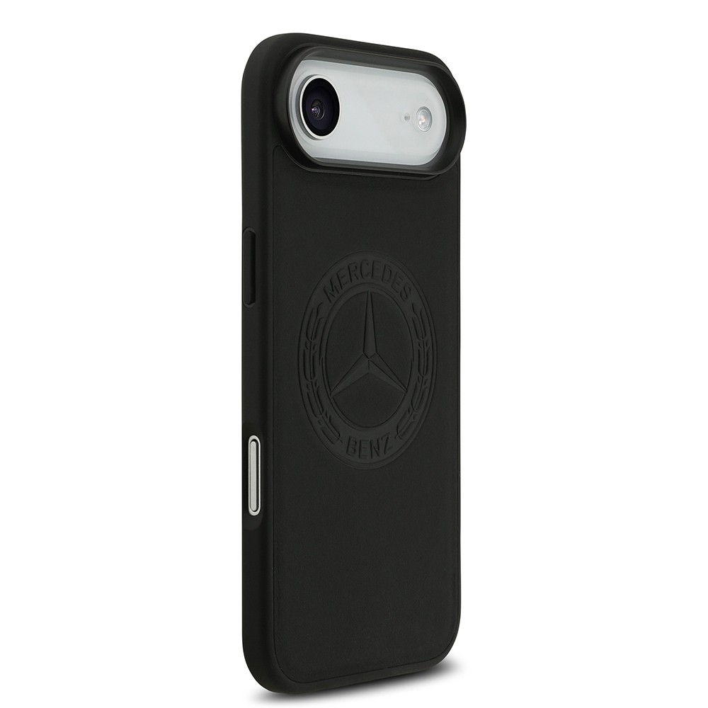 Apple iPhone 17 Air Kılıf Mercedes Benz Orjinal Lisanslı M-safe Şarj Özellikli Hakiki Deri Nostaljik Yıldız Dizayn Kapak