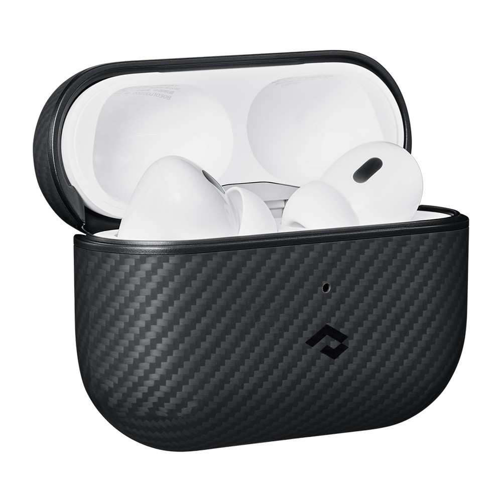 Airpods Pro Kılıf Magsafe Şarj Özellikli 600D Aramid Fiber Pitaka Classic Serisi Black-Grey Twill Kılıf