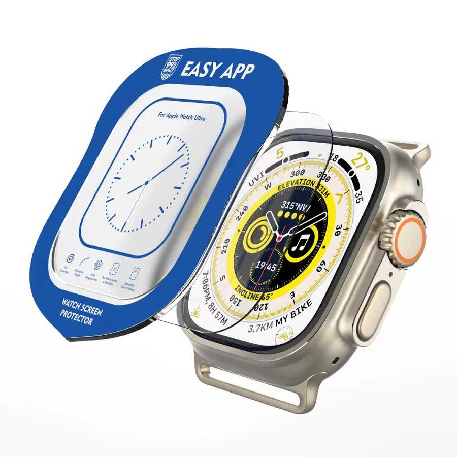 Apple Watch Ultra 49mm Zore Easy Cam Ekran Koruyucu 1 / 2 / 3 UYUMLU