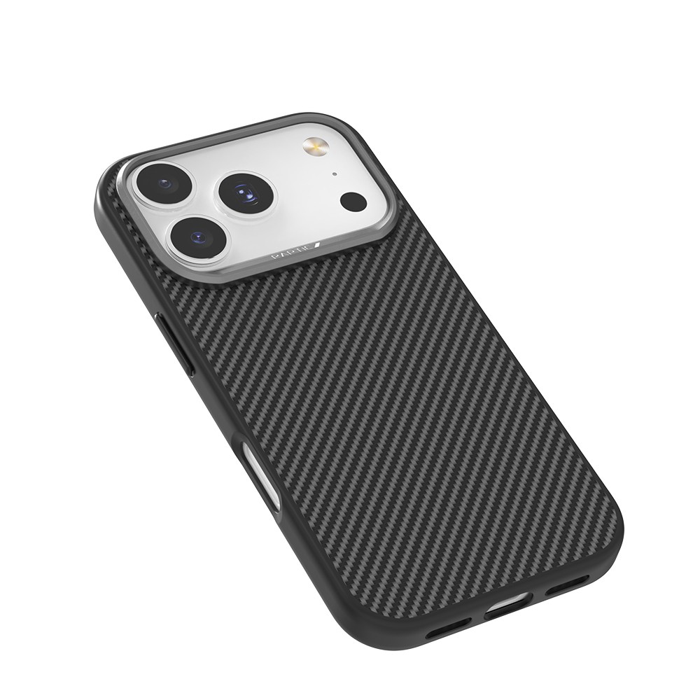 Apple iPhone 17 Pro Max Kılıf M-safe Şarj Özellikli 600D Metal Kamera Çerçeveli Raptic Aramid Fiber Serisi Kapak