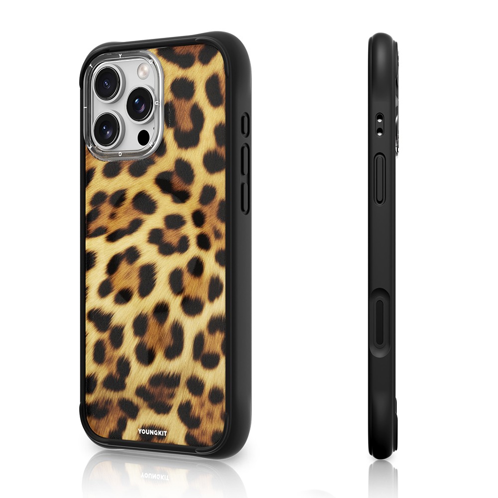 Apple iPhone 16 Pro Max Kılıf M-safe Şarj Özellikli Youngkit Leopard Serisi Kapak
