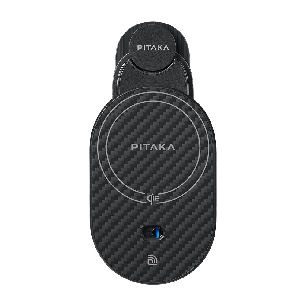 Pitaka MagEZ Pro 2 Magsafe Şarj Özellikli Qi2 Aramid Fiber Araç Telefon Tutucu
